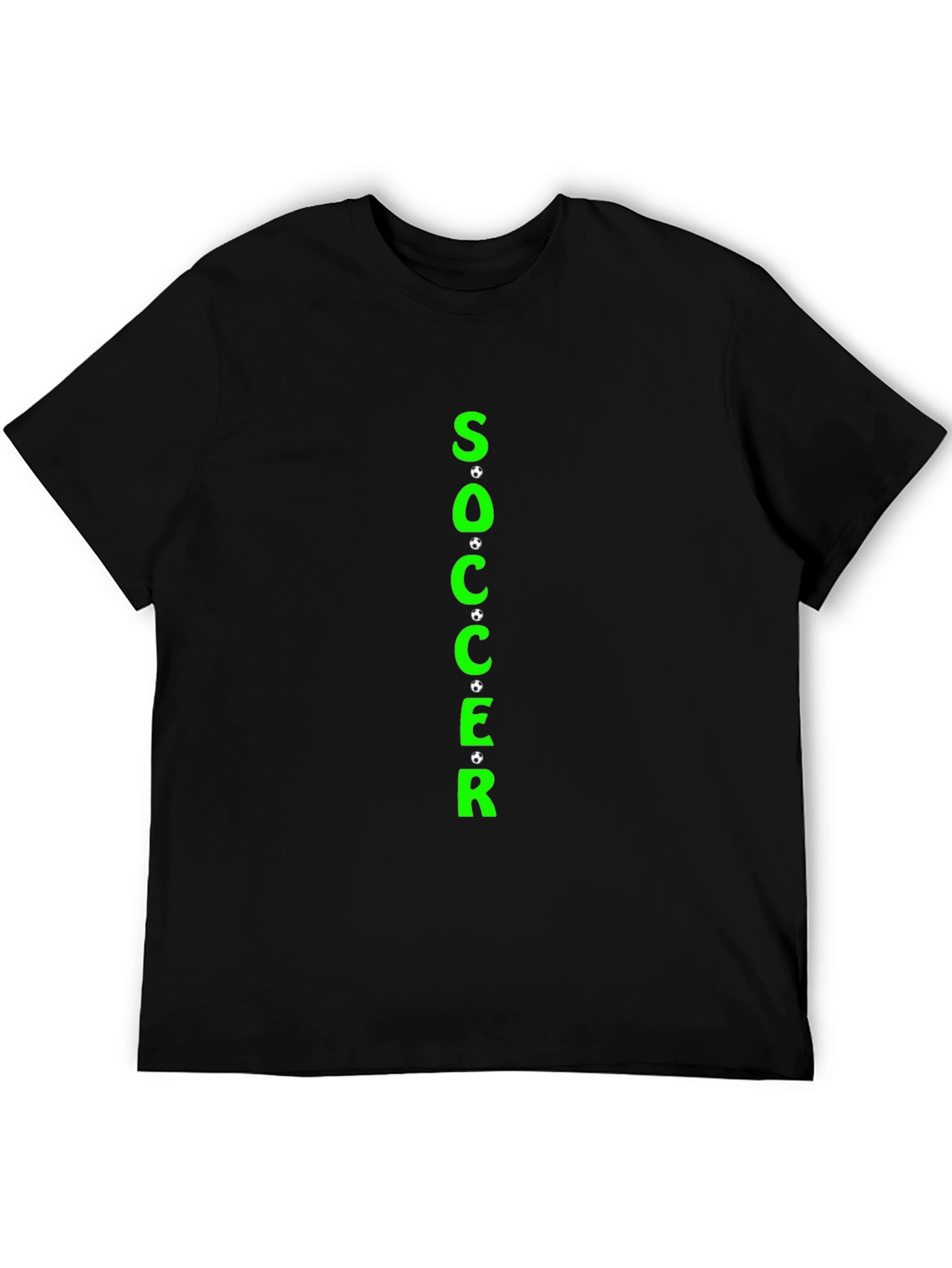 Black Soccer Graphic T-Shirt - Black view 5