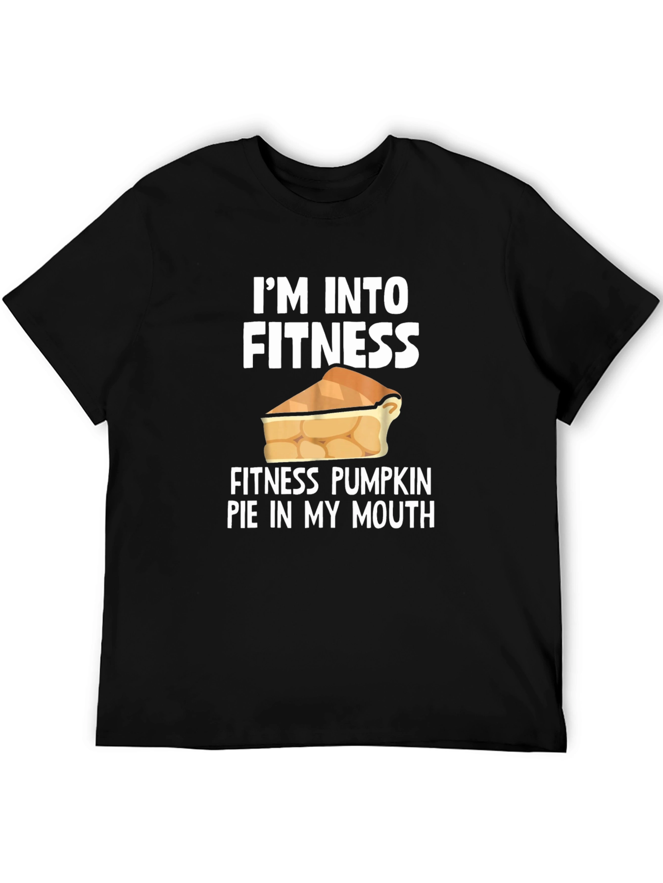 Black Funny Fitness Pumpkin Pie T-Shirt view 5