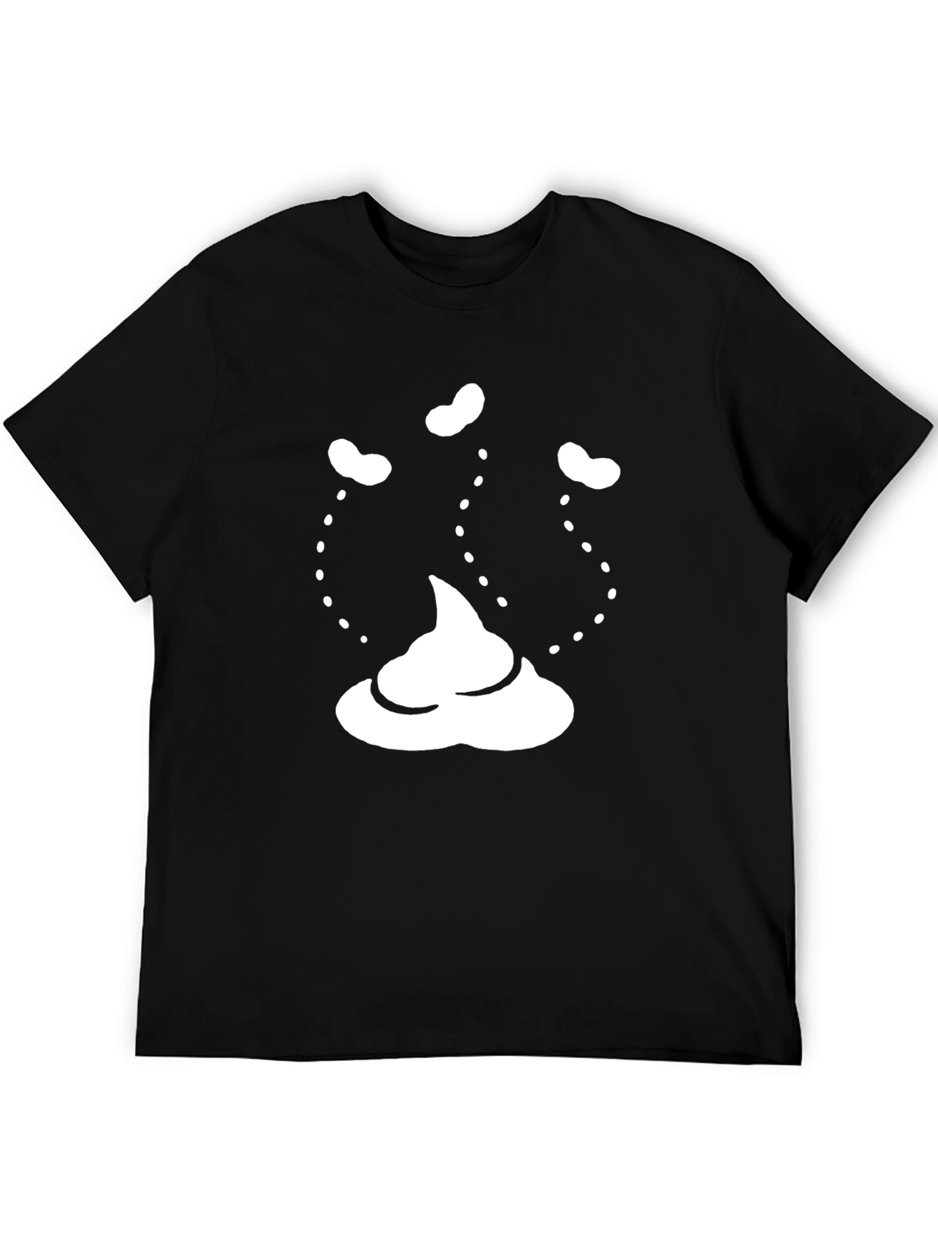 Black Novelty Poop Emoji T-Shirt - Funny Graphic Tee view 5