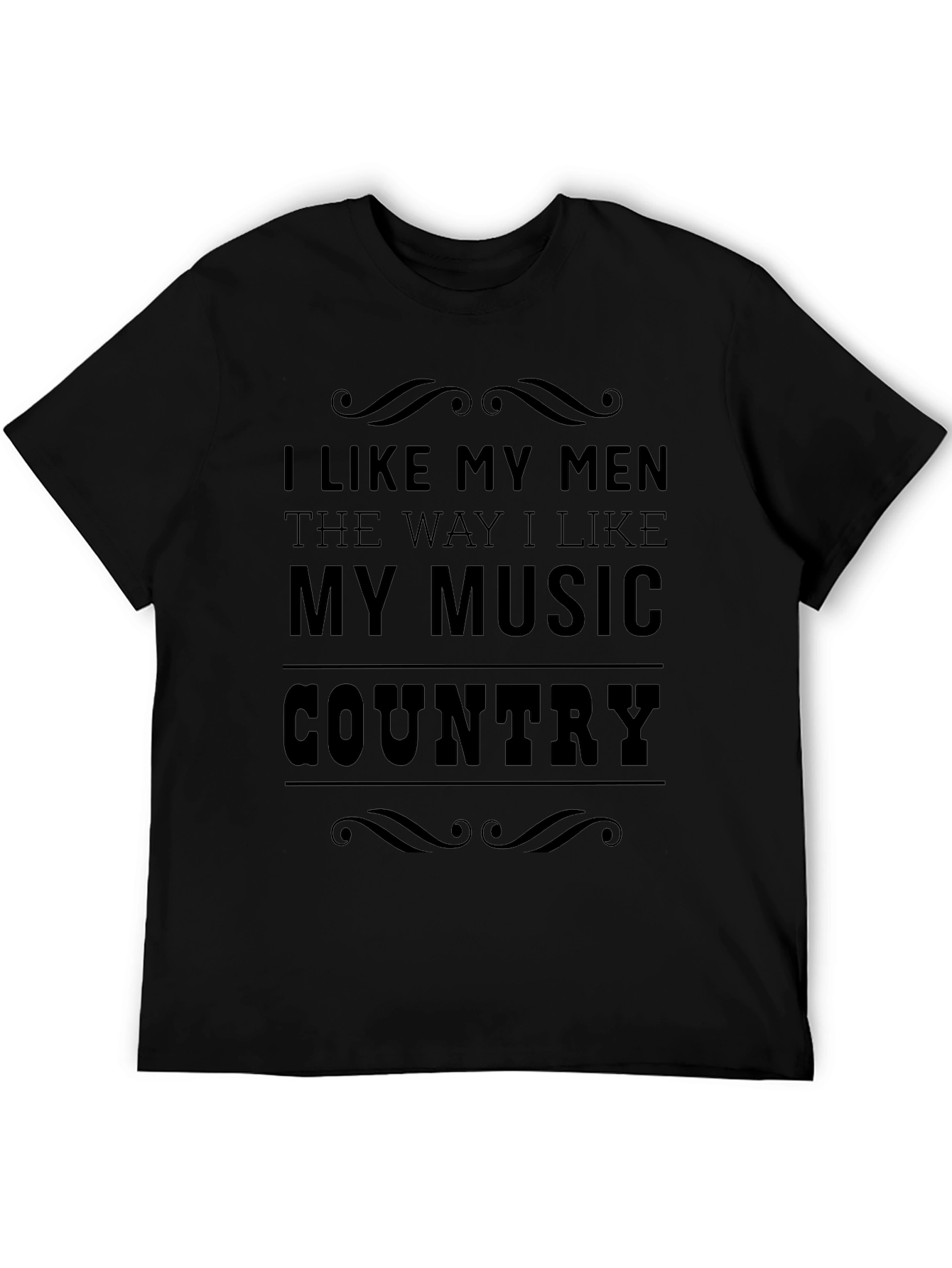 Black Country Music Lover T-Shirt - "I Like My Men" view 5