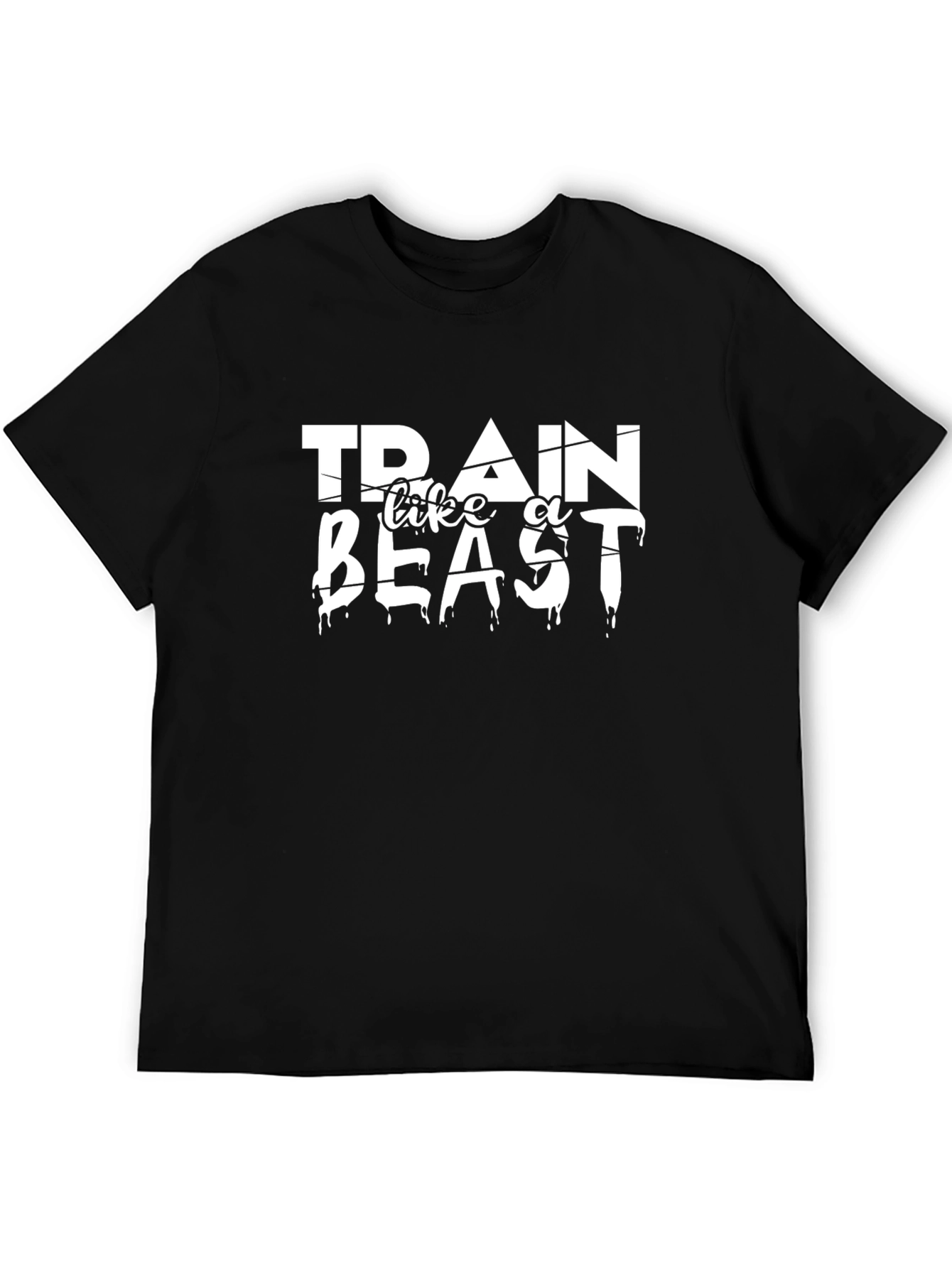 Black Train Like A Beast Graphic Tee view 5