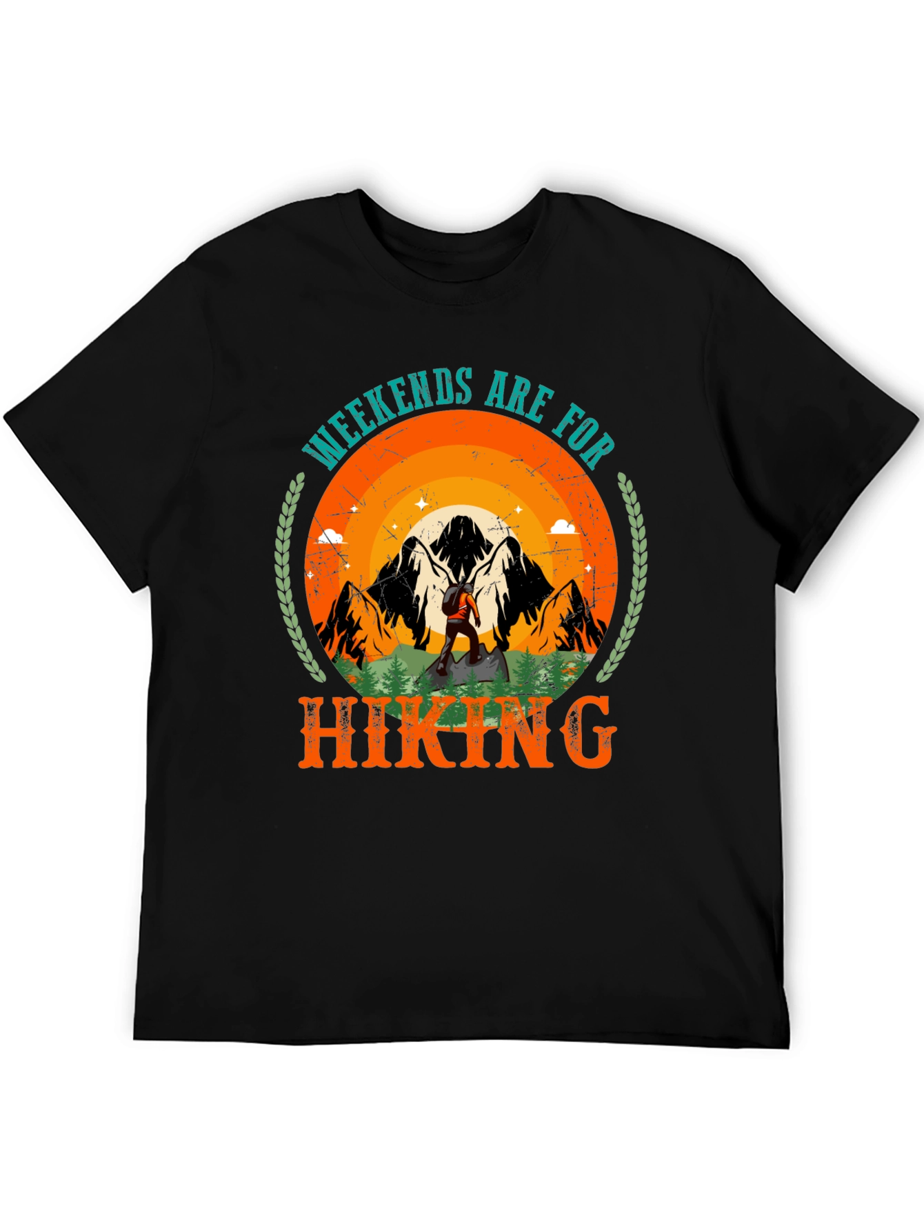 Black Weekend Hiking Graphic Tee view 5