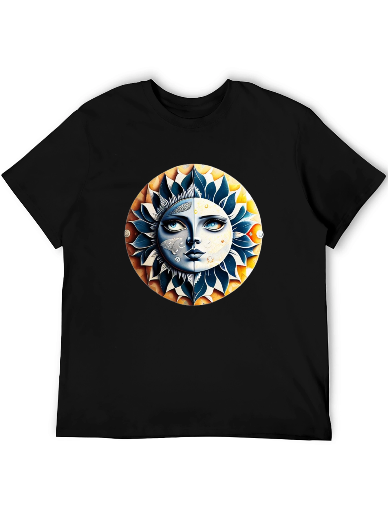 Black Celestial Sun & Moon Graphic Tee view 5