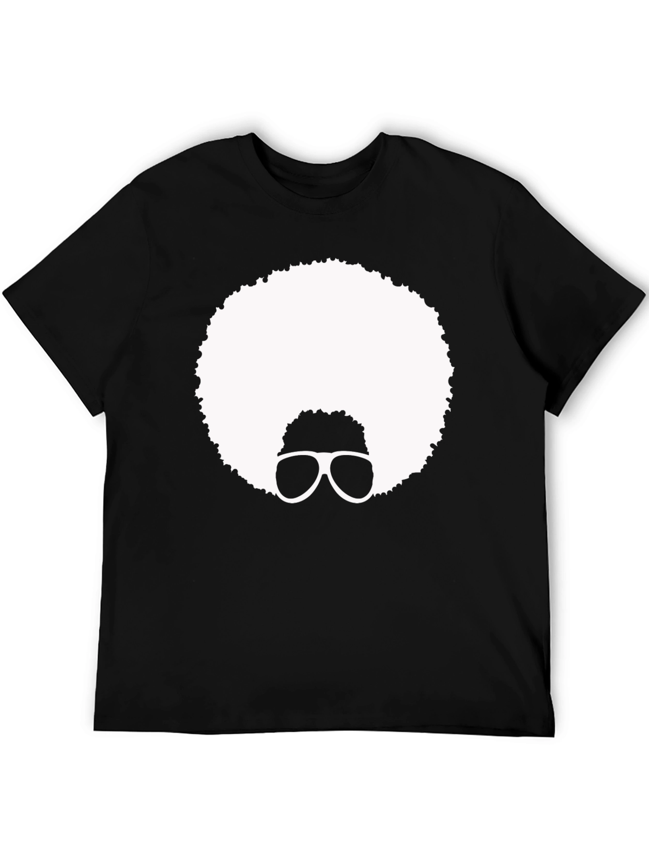Black Retro Afro Graphic T-Shirt view 5