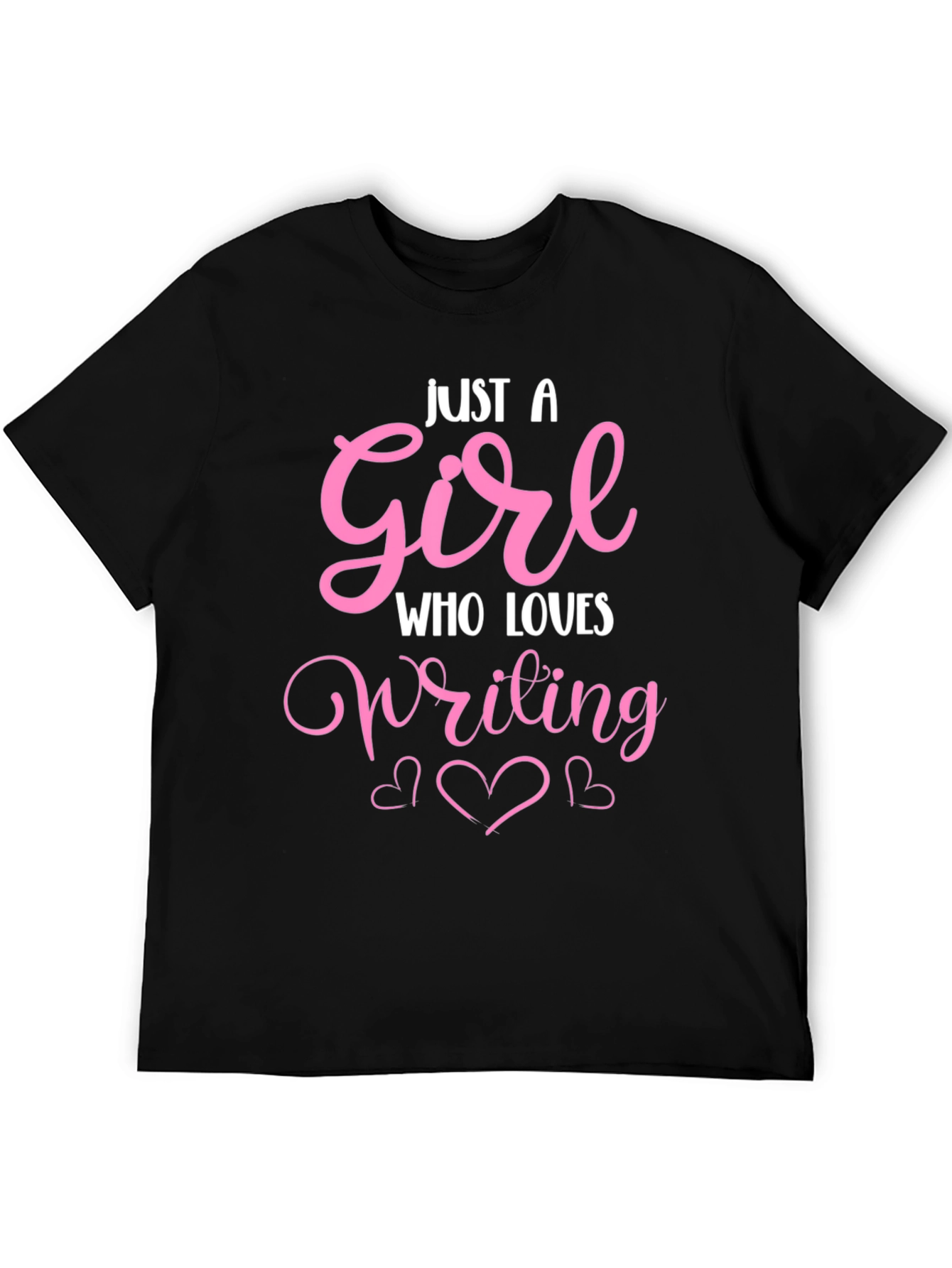 Black Just a Girl Who Loves Writing T-Shirt view 5