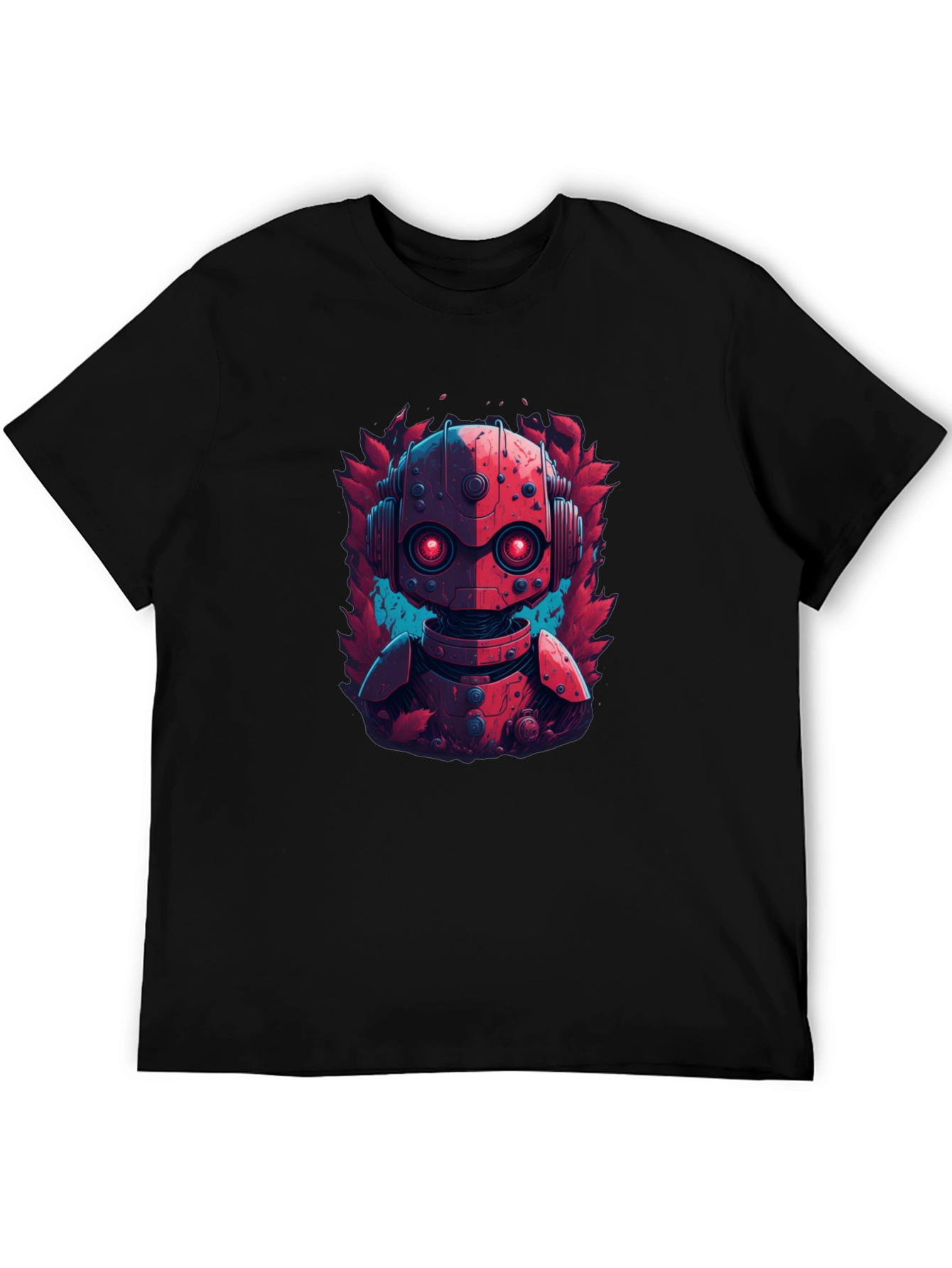 Black Robot Graphic Tee - Cool Design view 5