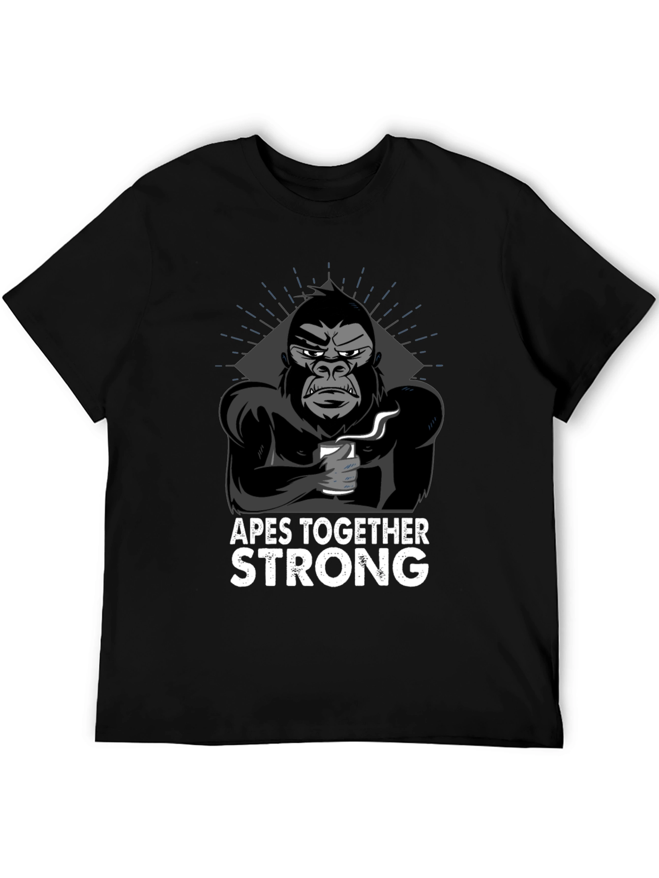 Black Apes Together Strong Graphic T-Shirt view 5
