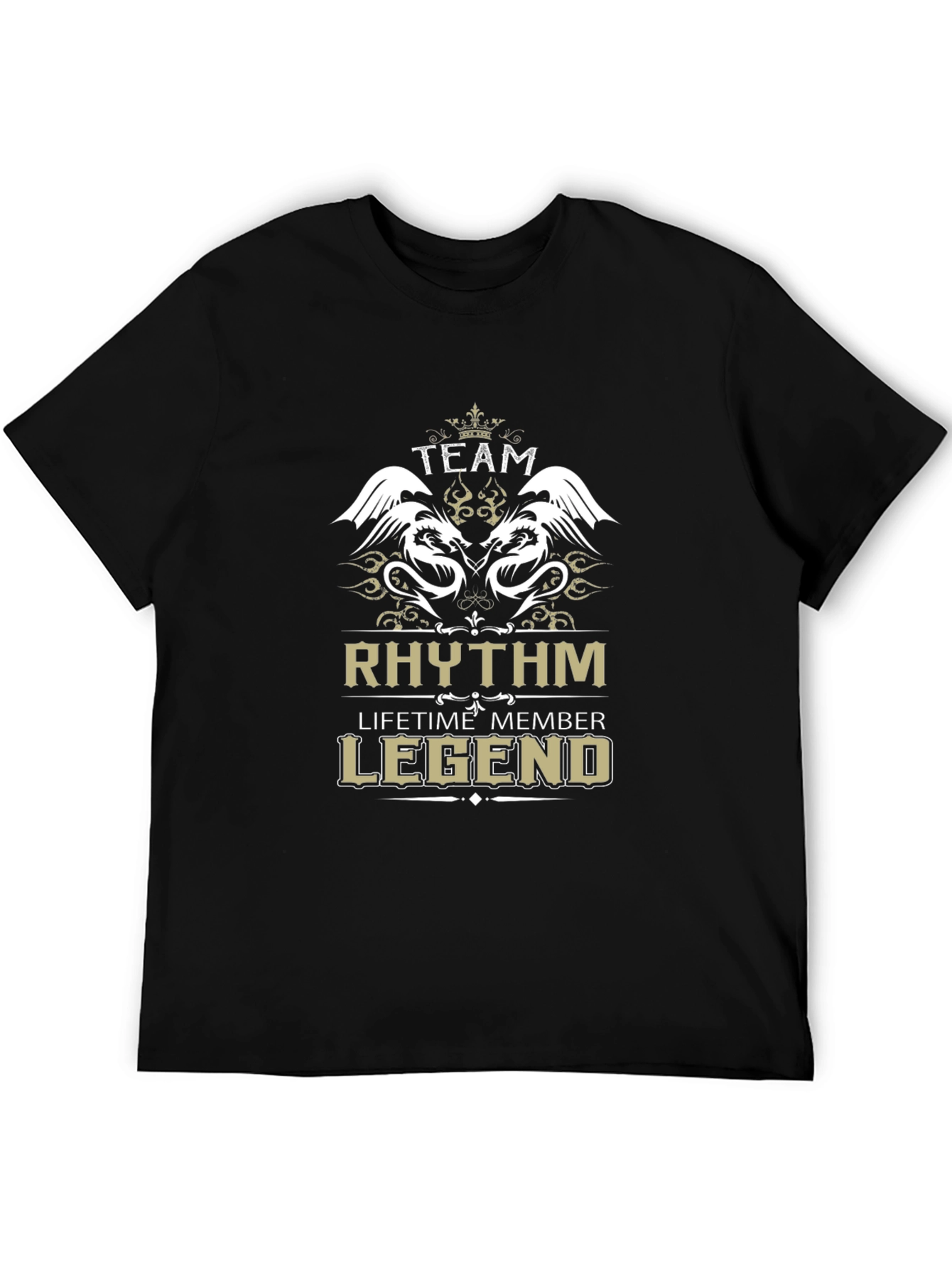 Black Team Rhythm Lifetime Member Legend T-Shirt view 5