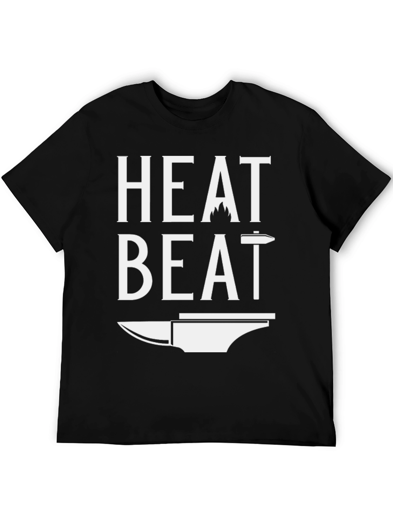 Black Heat Beat Blacksmith T-Shirt - Gift for Metal Workers view 5