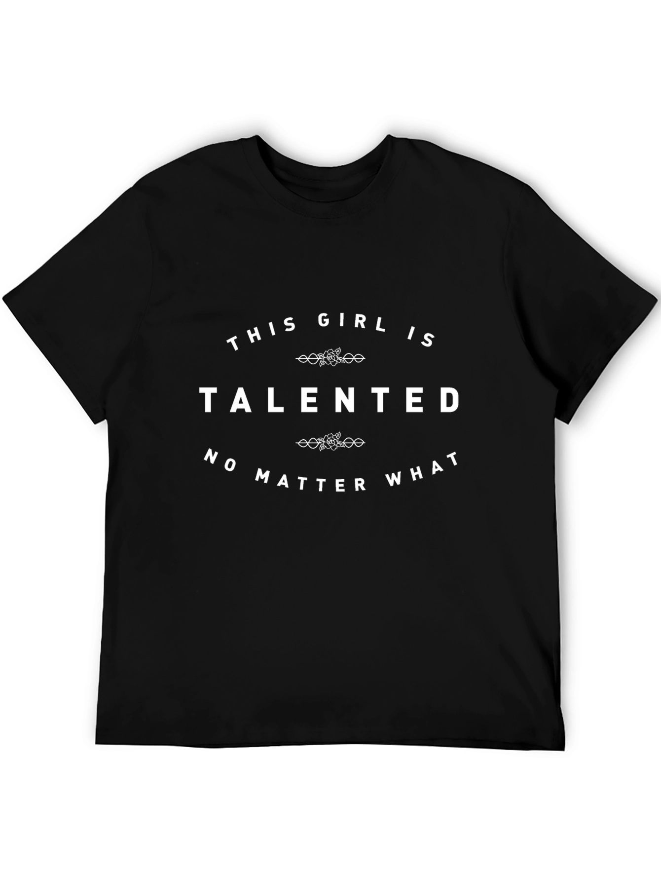 Black Talented Girl Graphic Tee - Black T-Shirt view 5