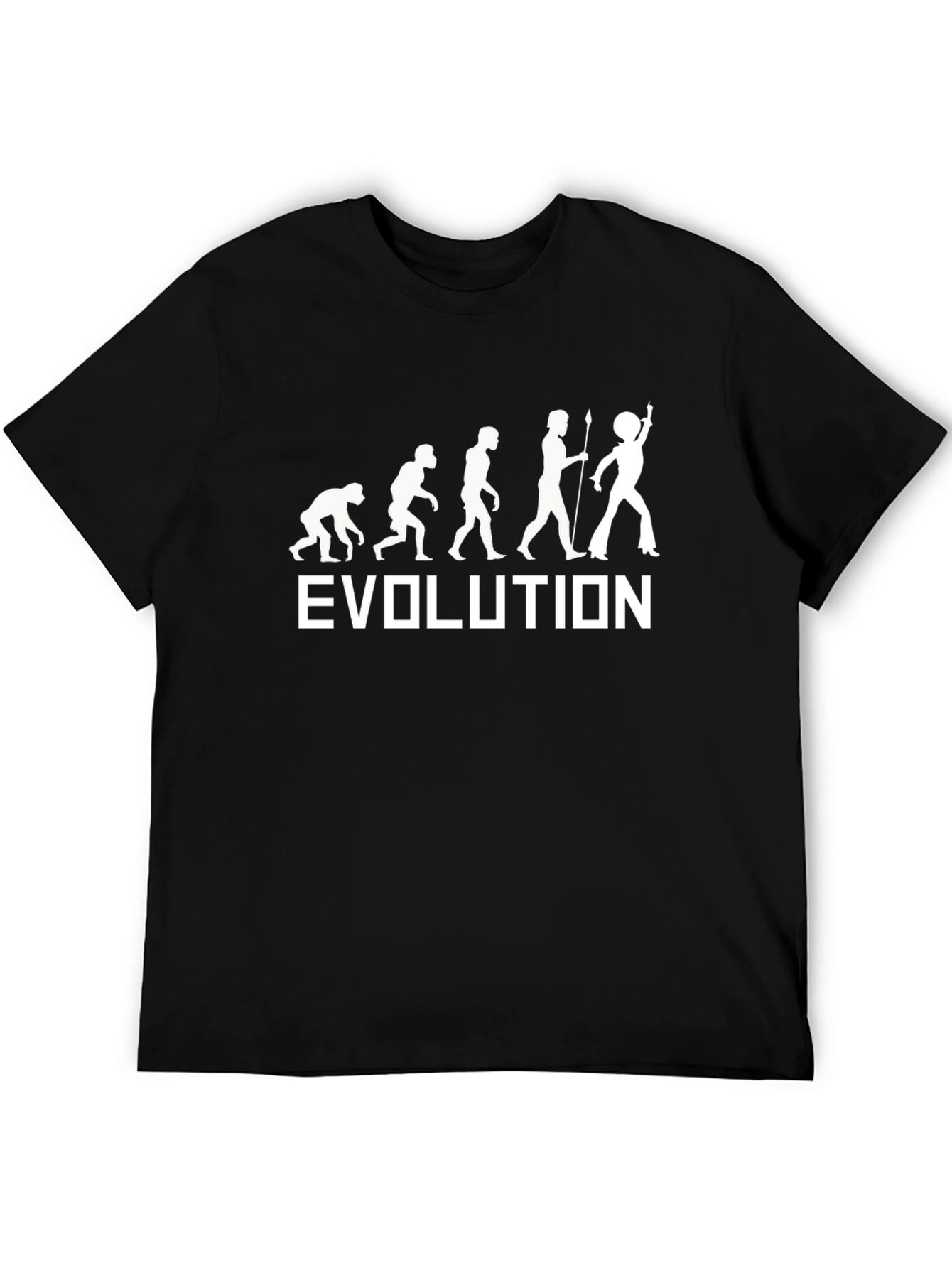 Black Evolution T-Shirt - Humorous Graphic Tee view 5