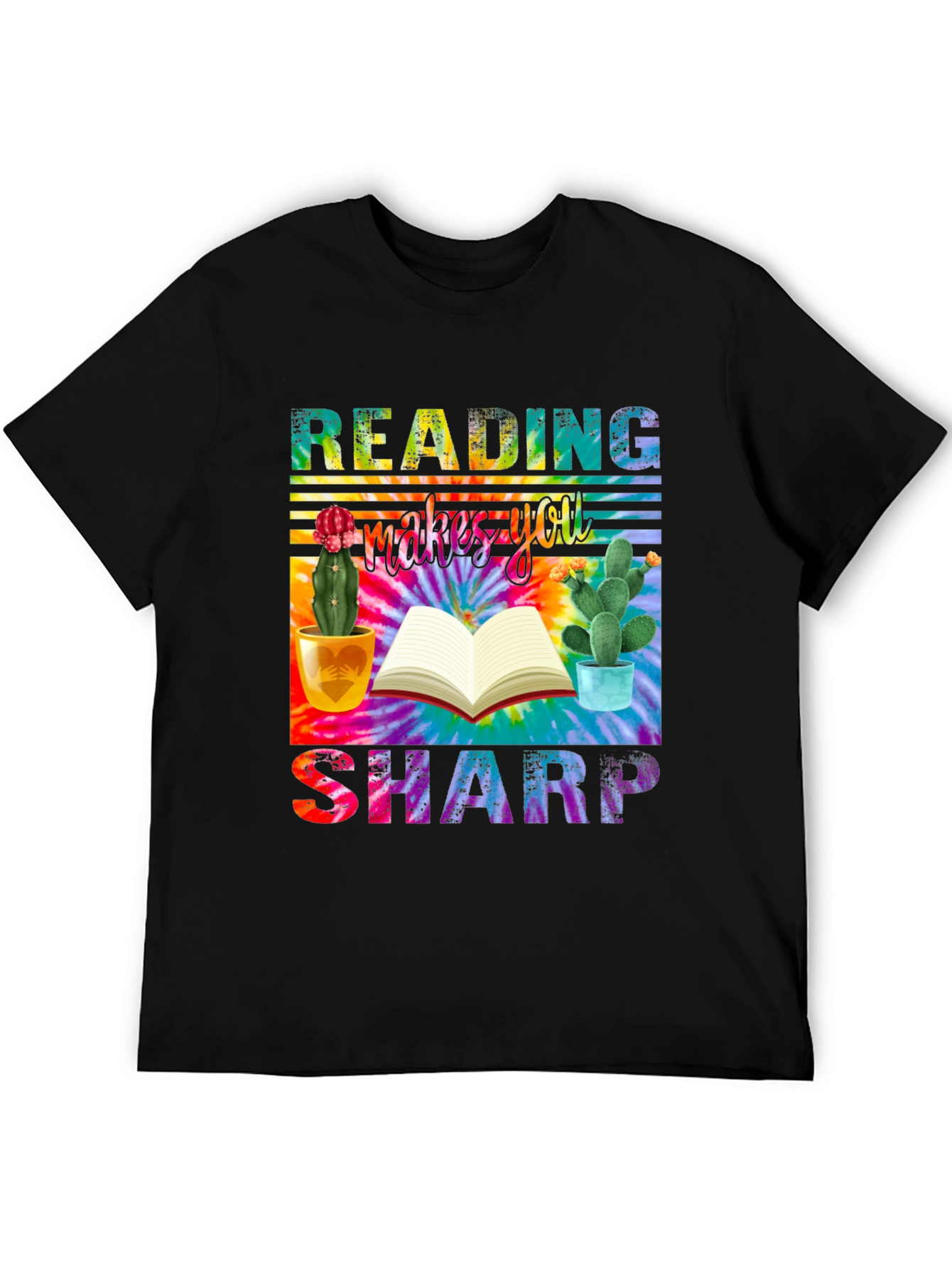 Black Reading Makes You Sharp T-Shirt view 5