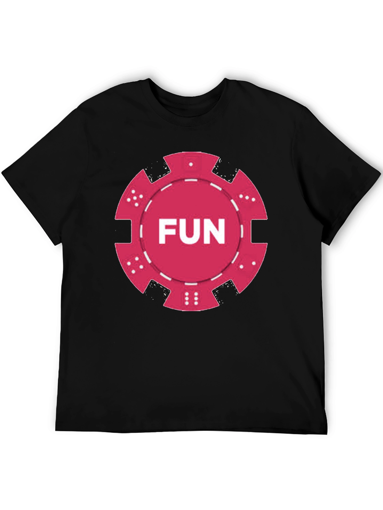 Black Fun Times T-Shirt - Poker Chip Graphic Tee view 5