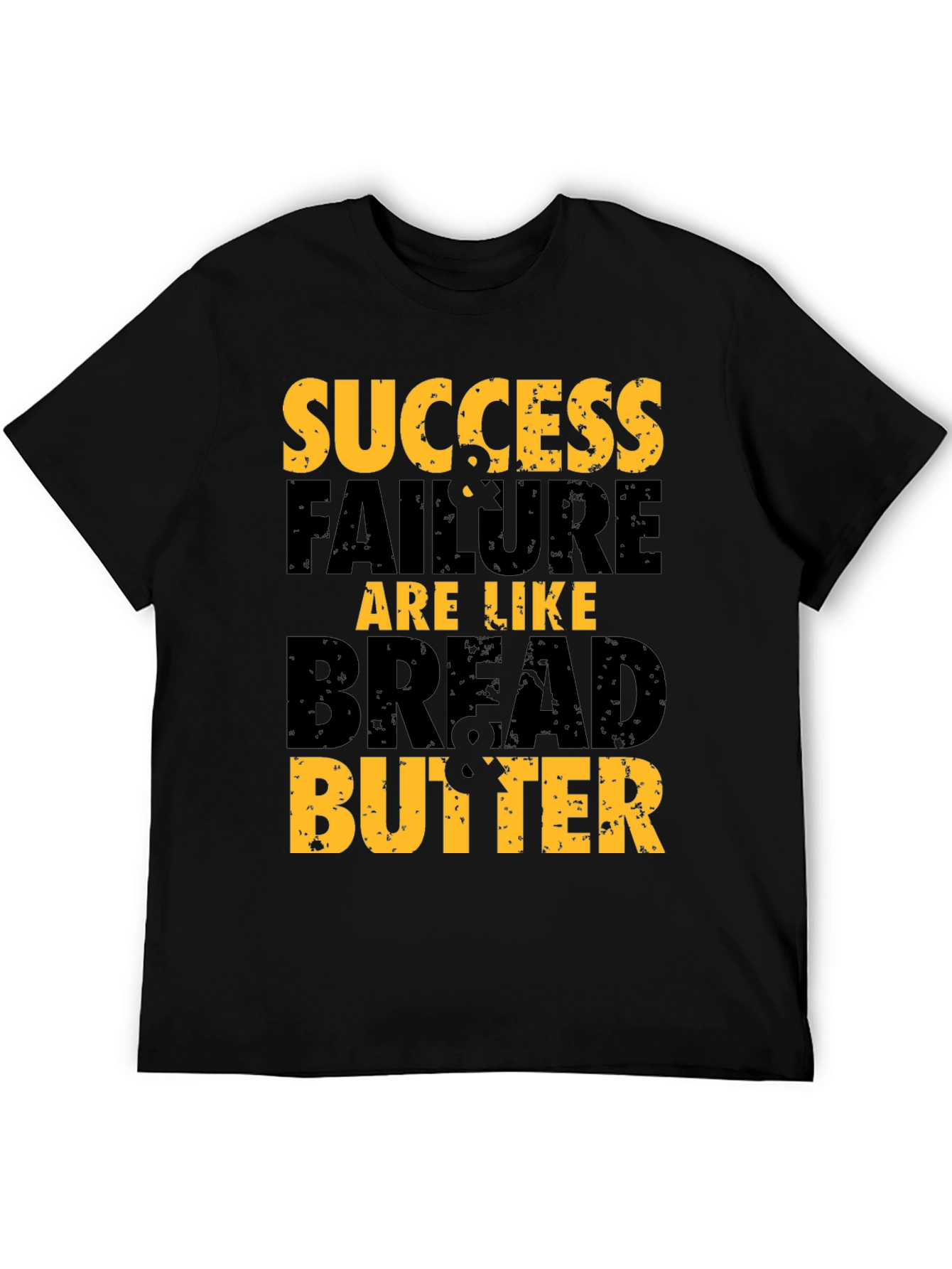 Black Success & Failure T-Shirt - Bread & Butter Motivational Tee view 5