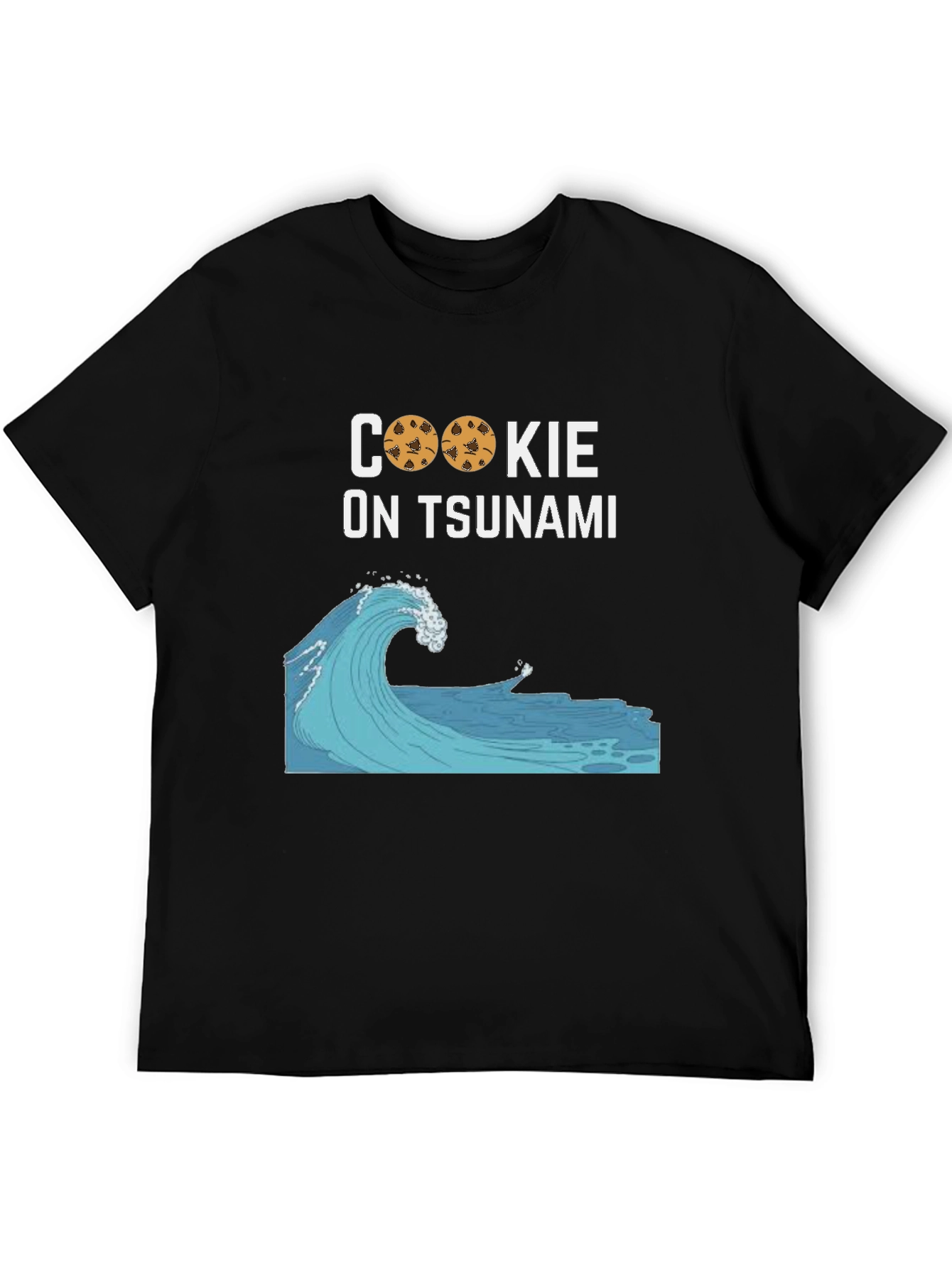 Black Cookie On Tsunami Graphic T-Shirt view 5