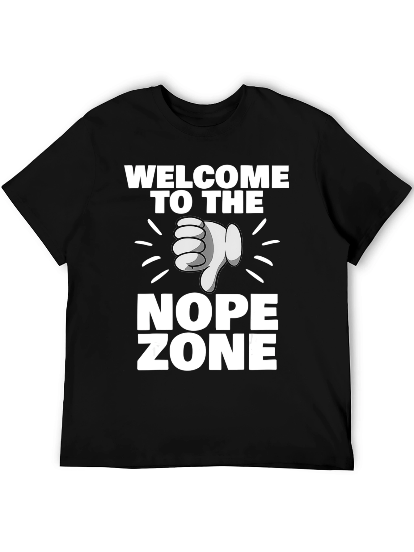 Black Welcome to the Nope Zone Black T-Shirt view 5