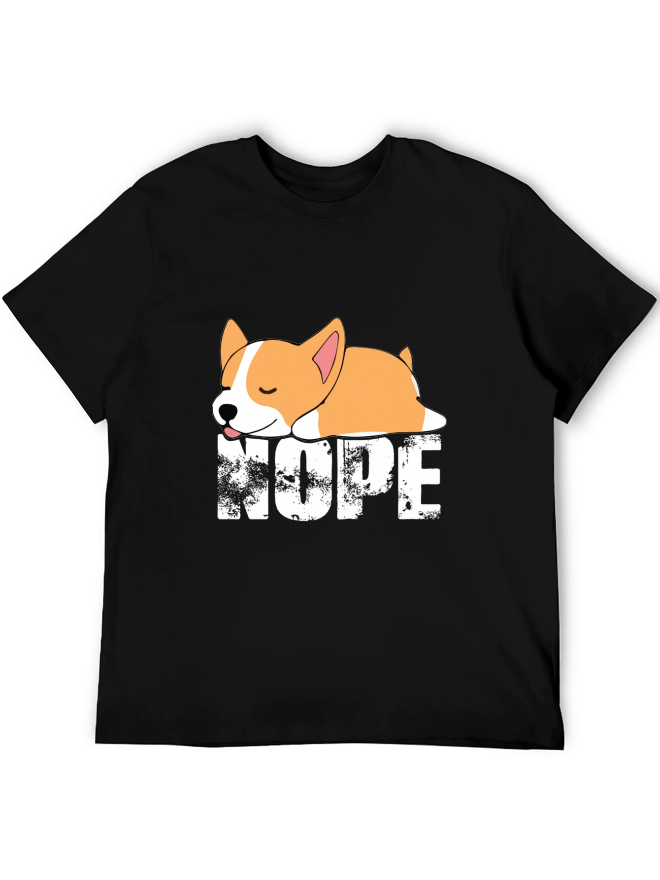 Black Nope Corgi Graphic Tee - Relaxed Fit view 5