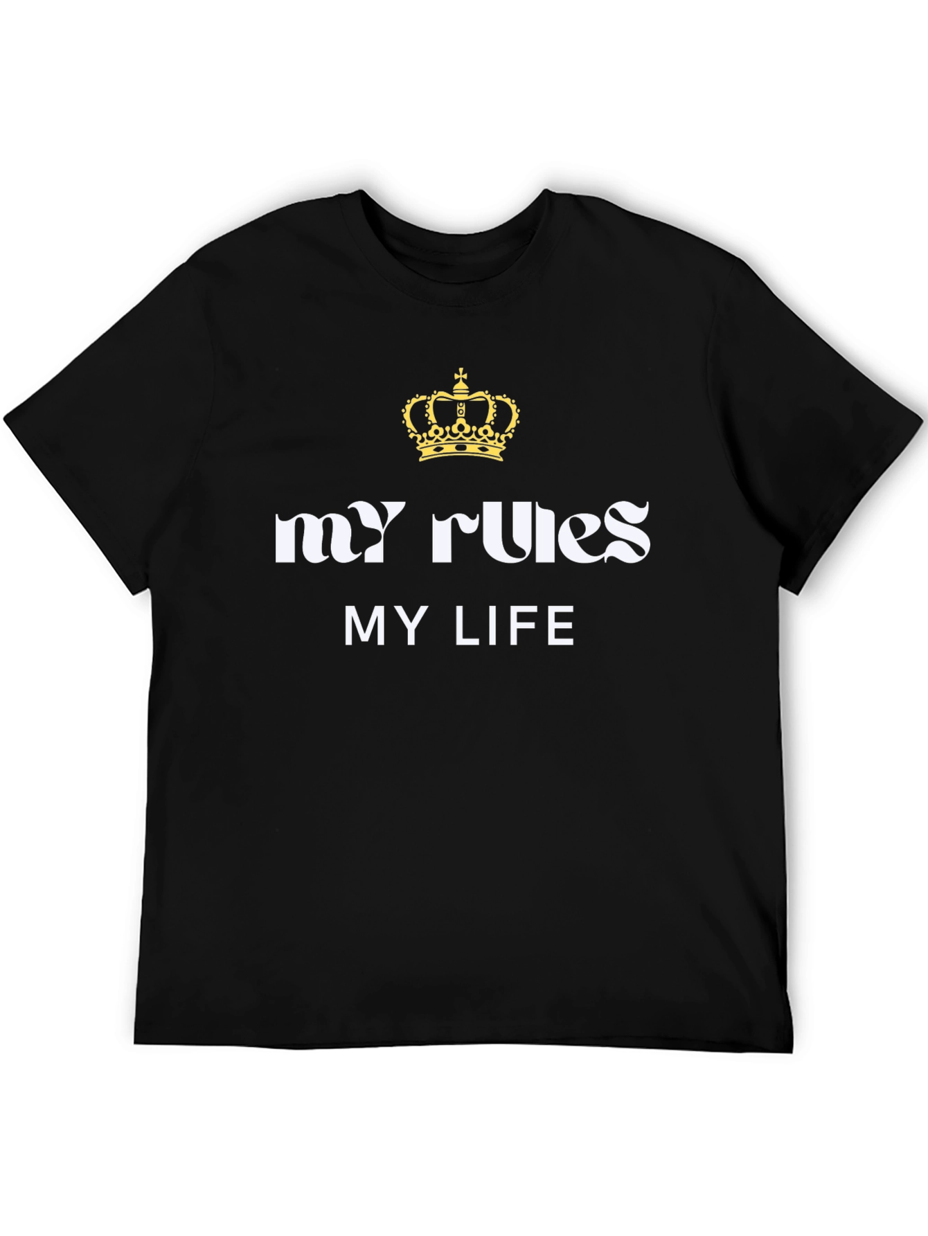 Black My Rules My Life Graphic Tee view 5