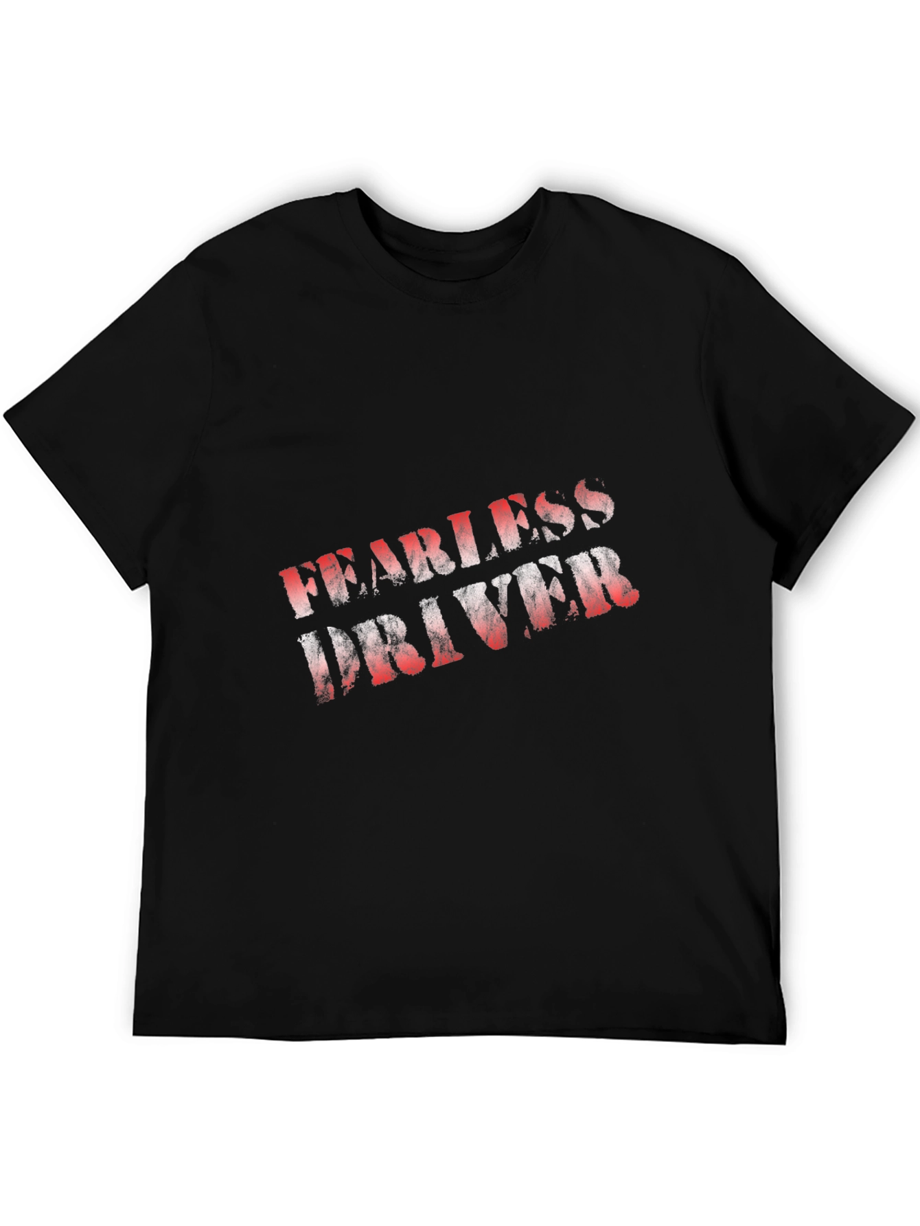 Black Fearless Driver Graphic Tee - Black Cotton Blend view 5