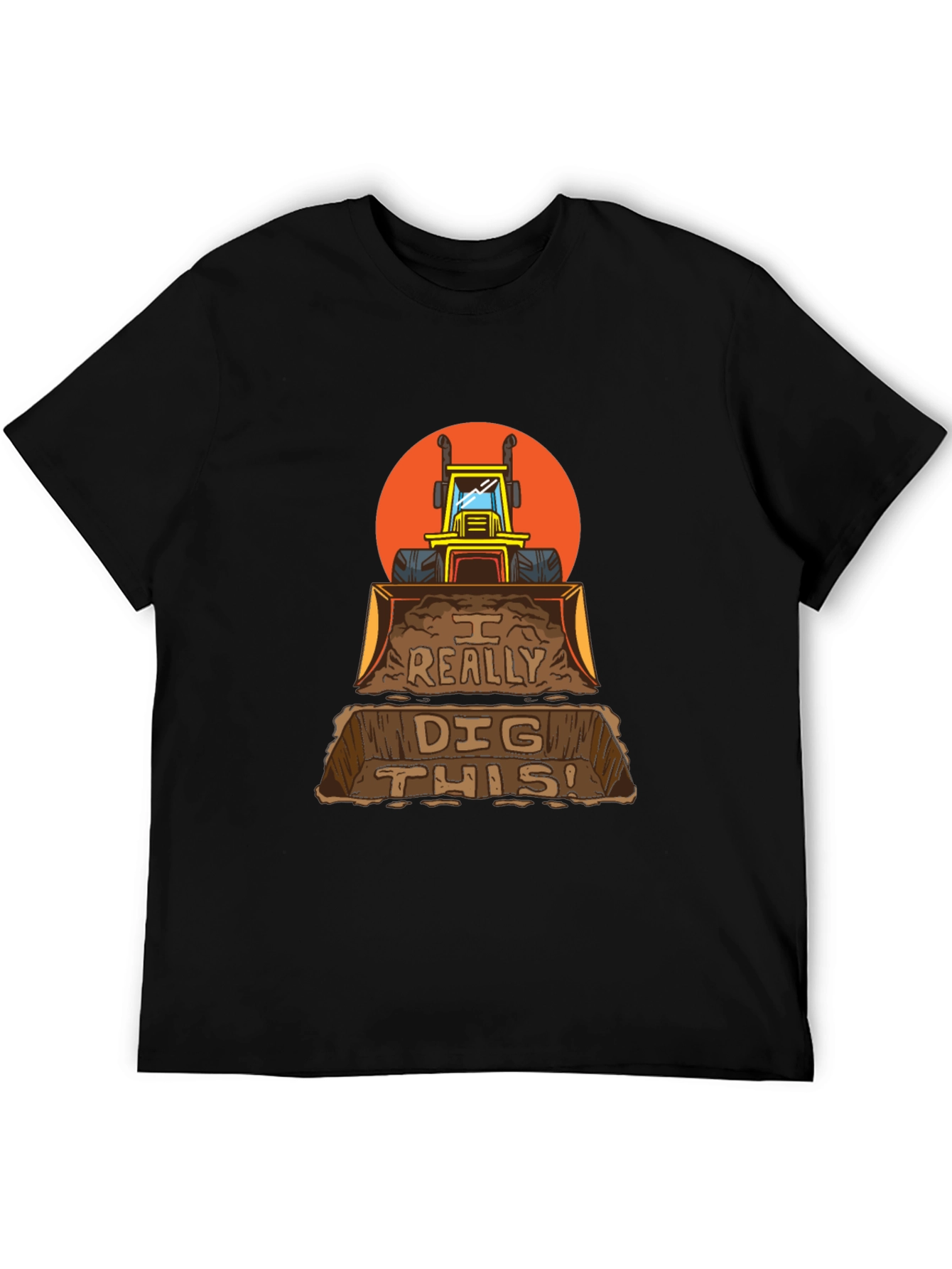 Black I Really Dig This Backhoe Loader Graphic T-Shirt view 5