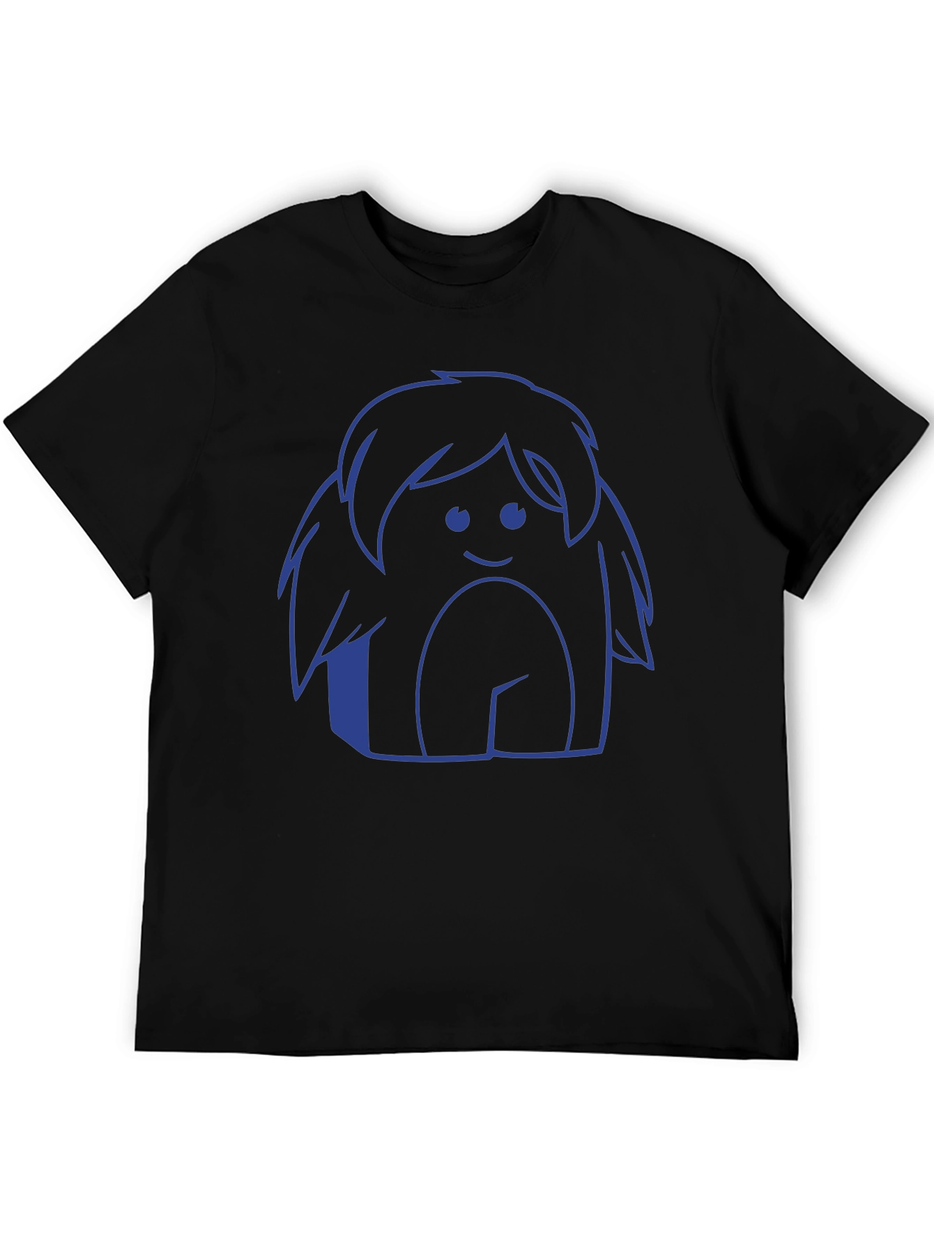 Black Cute Cartoon Monster Graphic Tee - Black view 5