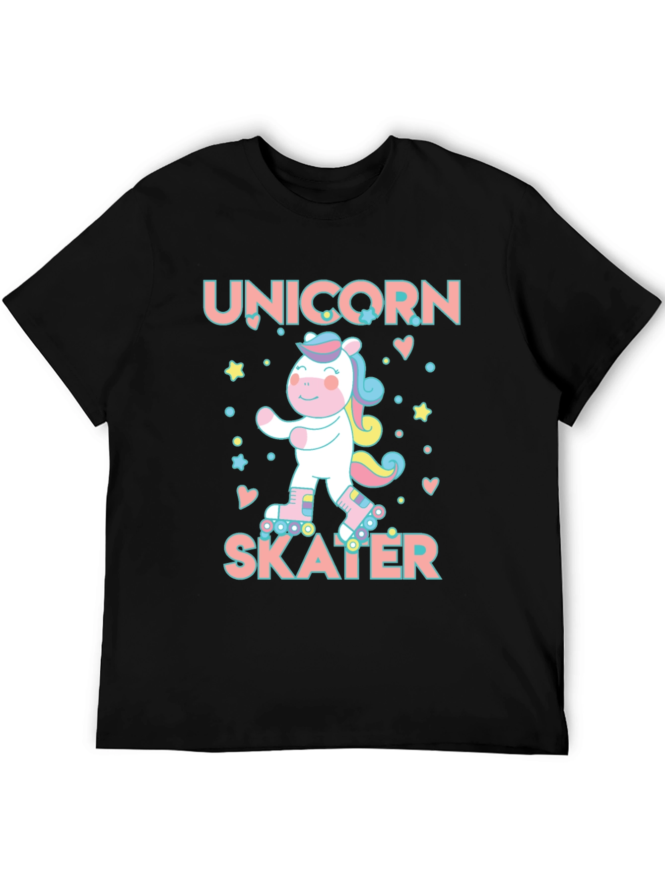 Black Unicorn Skater Graphic Tee - Black T-Shirt view 5