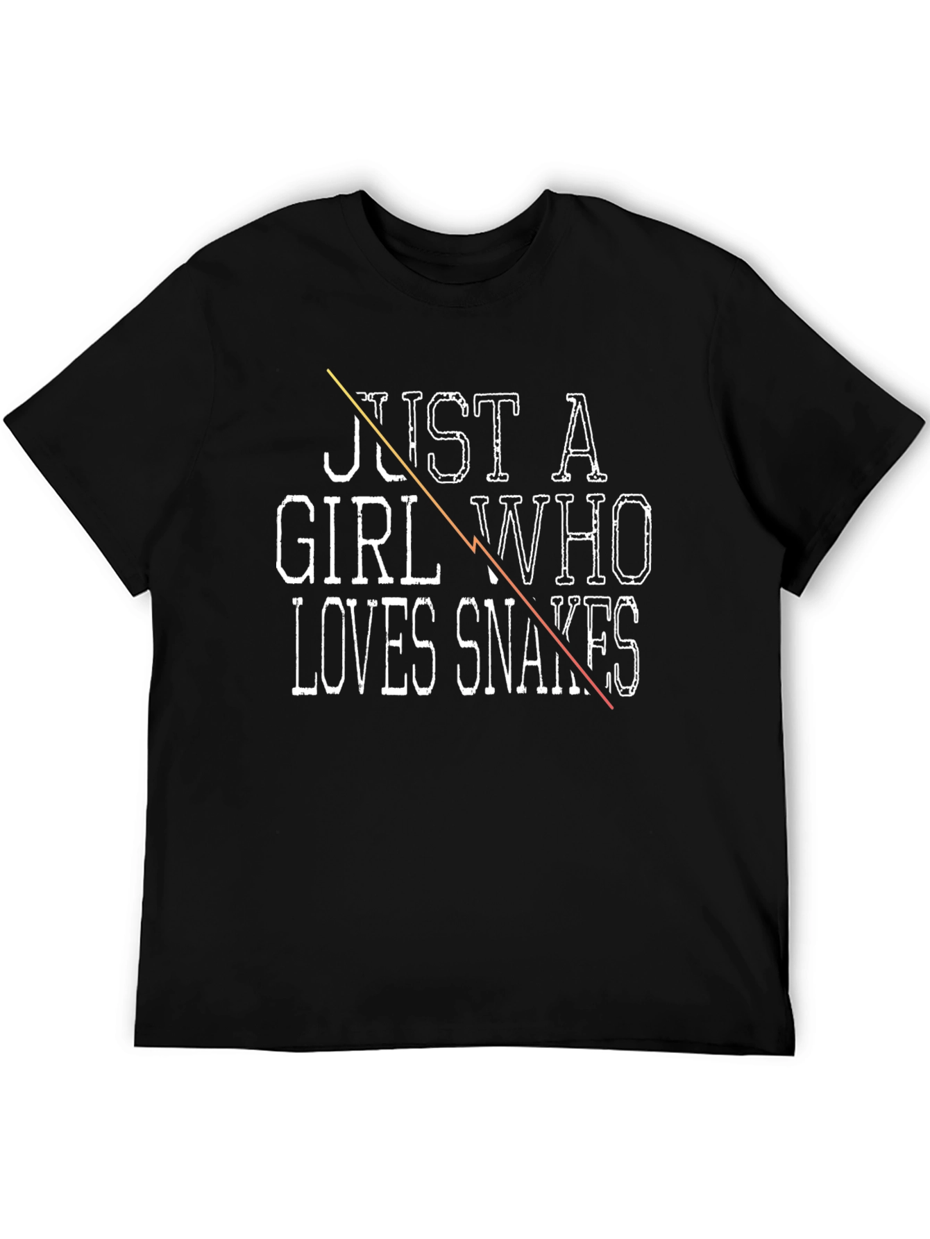 Black Just a Girl Who Loves Snakes T-Shirt view 5