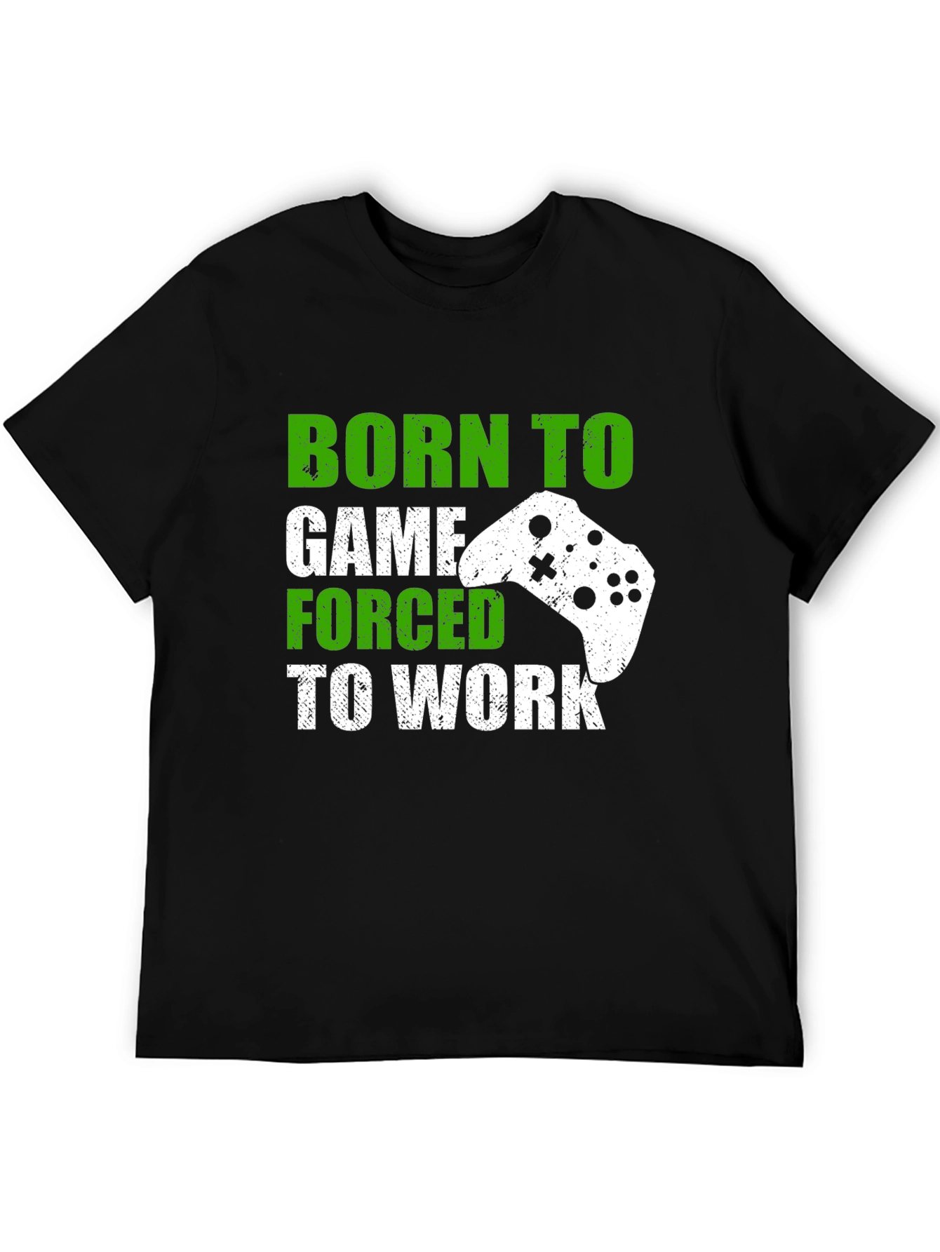 Black Born To Game T-Shirt - Gamer Tee view 5