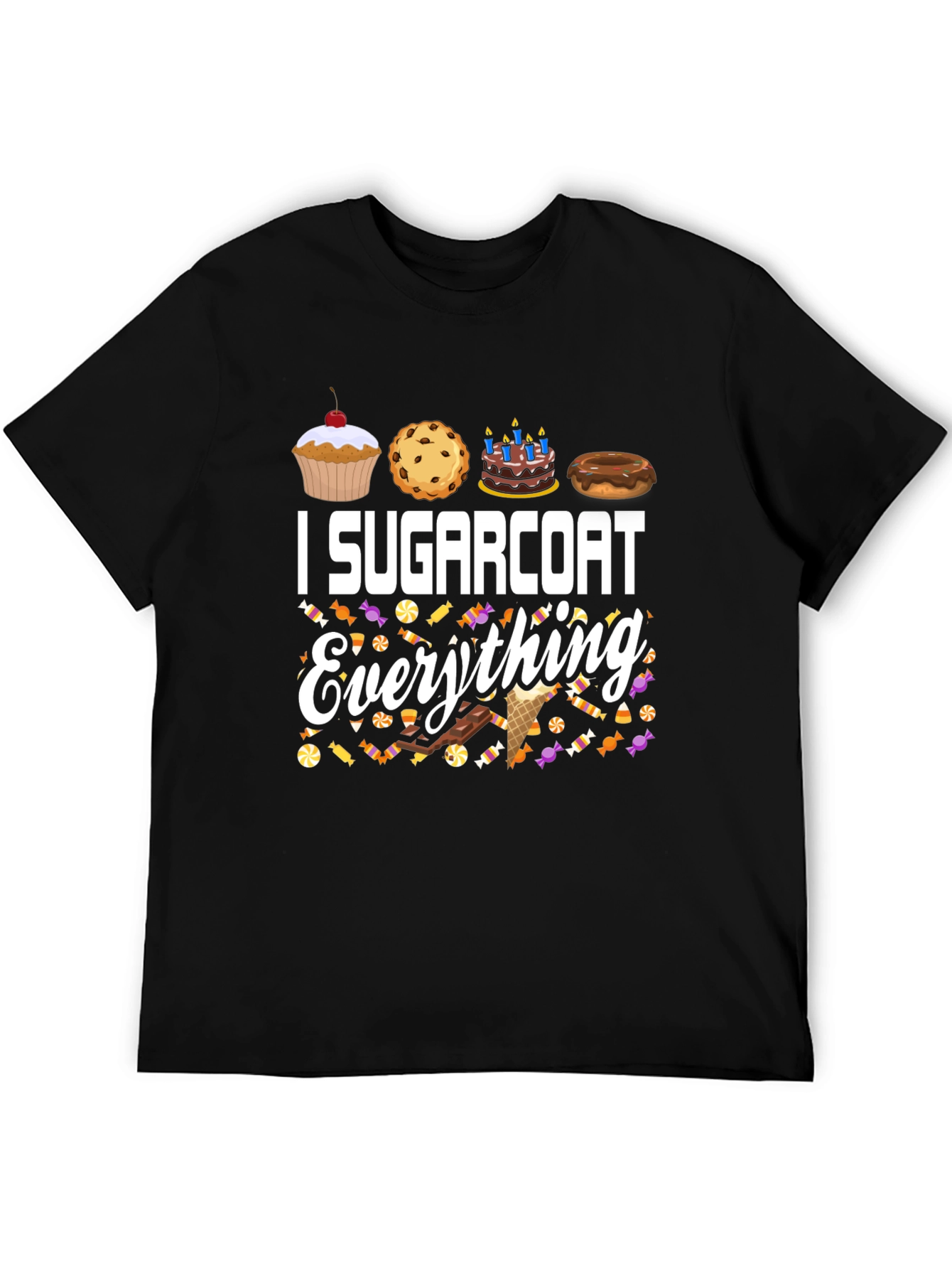 Black I Sugarcoat Everything Graphic T-Shirt view 5