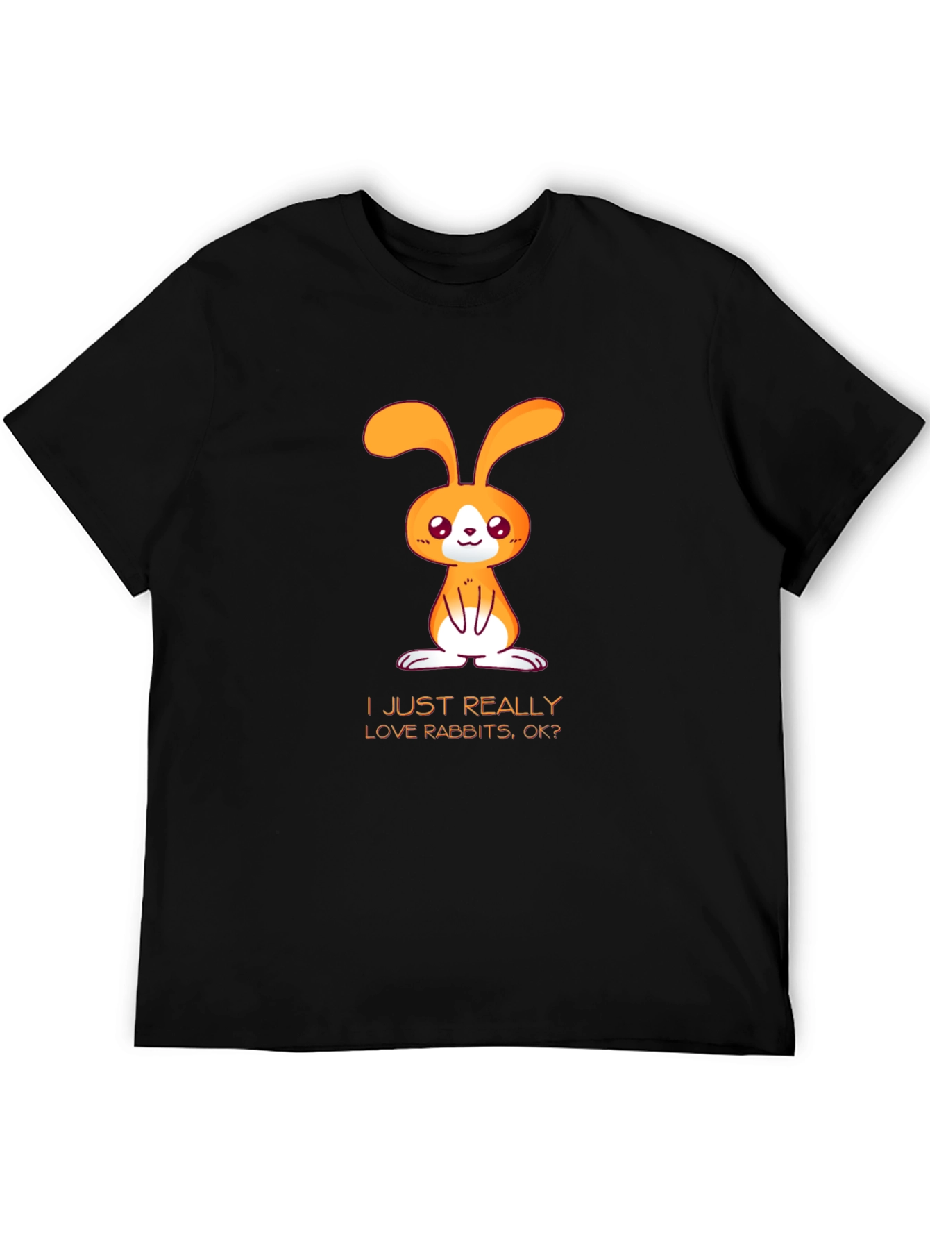 Cute Rabbit Graphic T-Shirt - "I Love Rabbits, OK?" - 5