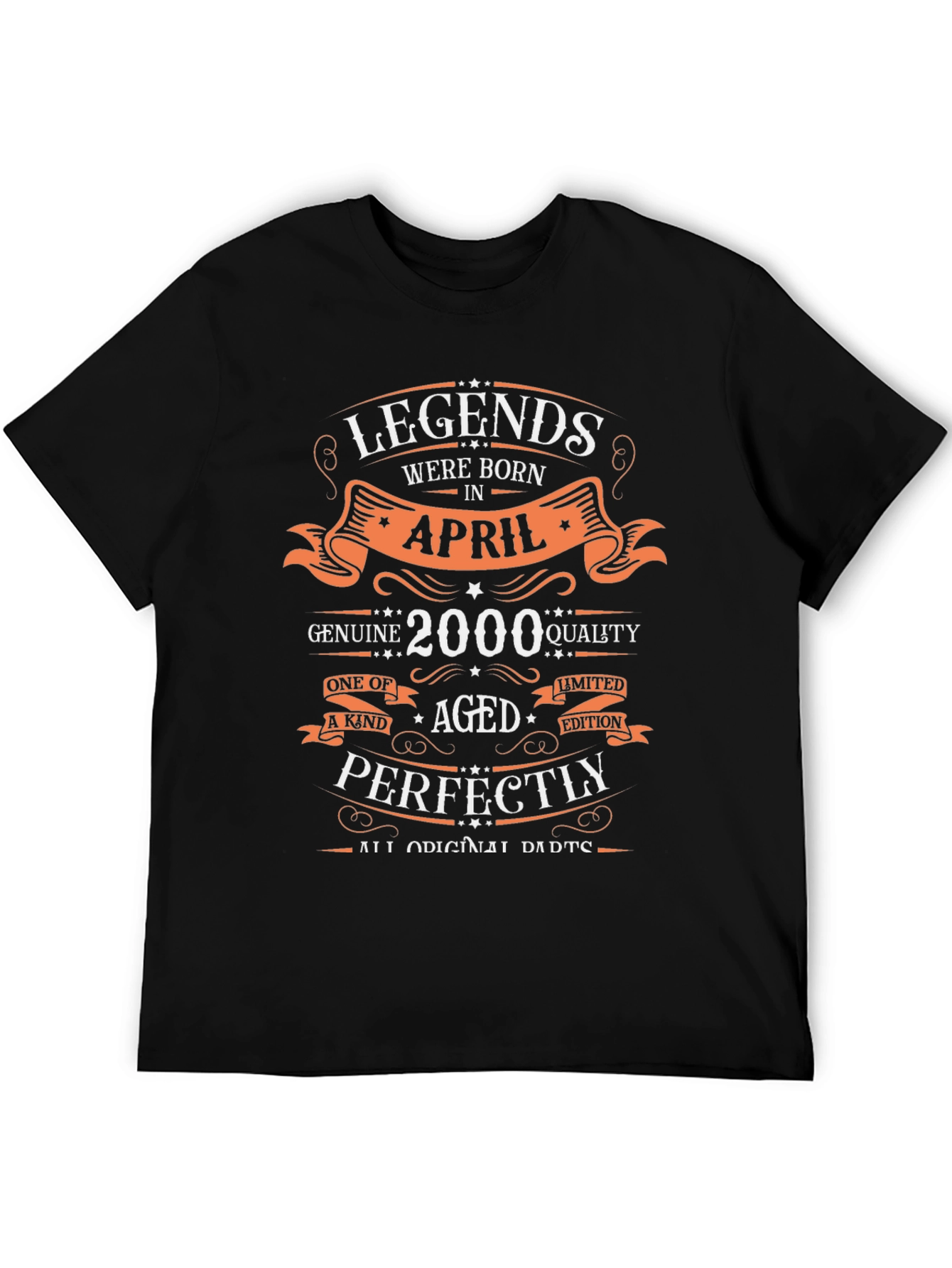 Black Legends Born In April 2000 T-Shirt view 5