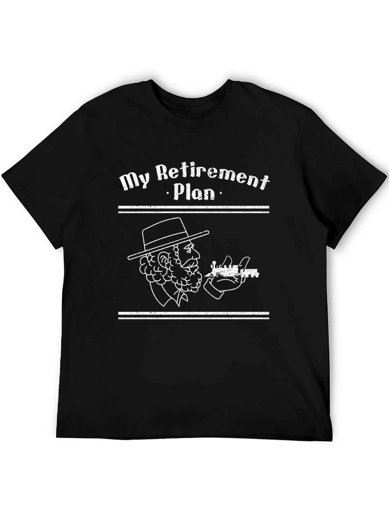 Black My Retirement Plan Funny T-Shirt view 5