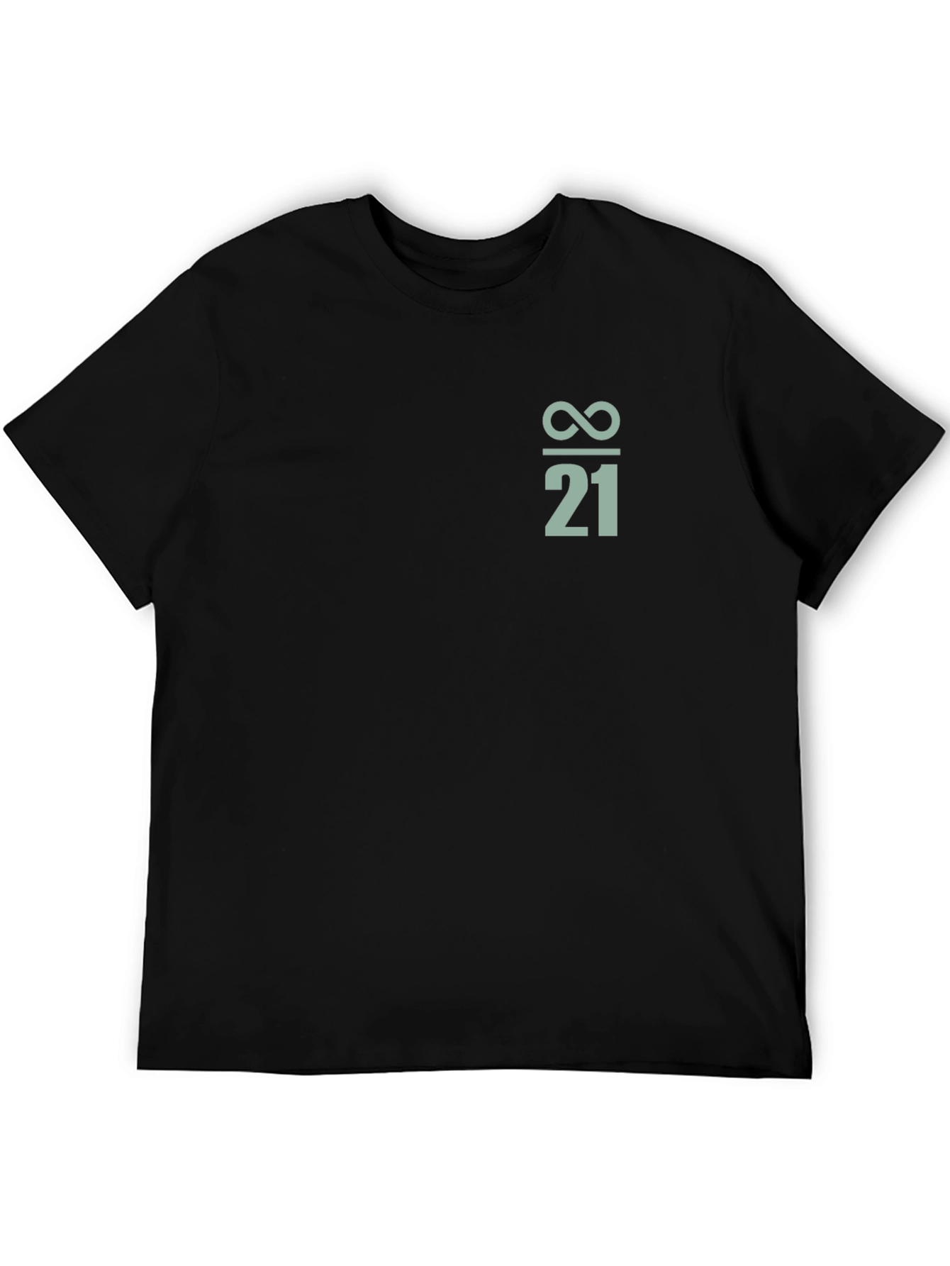 Black Modern Black T-Shirt with "Infinity 21" Graphic view 5