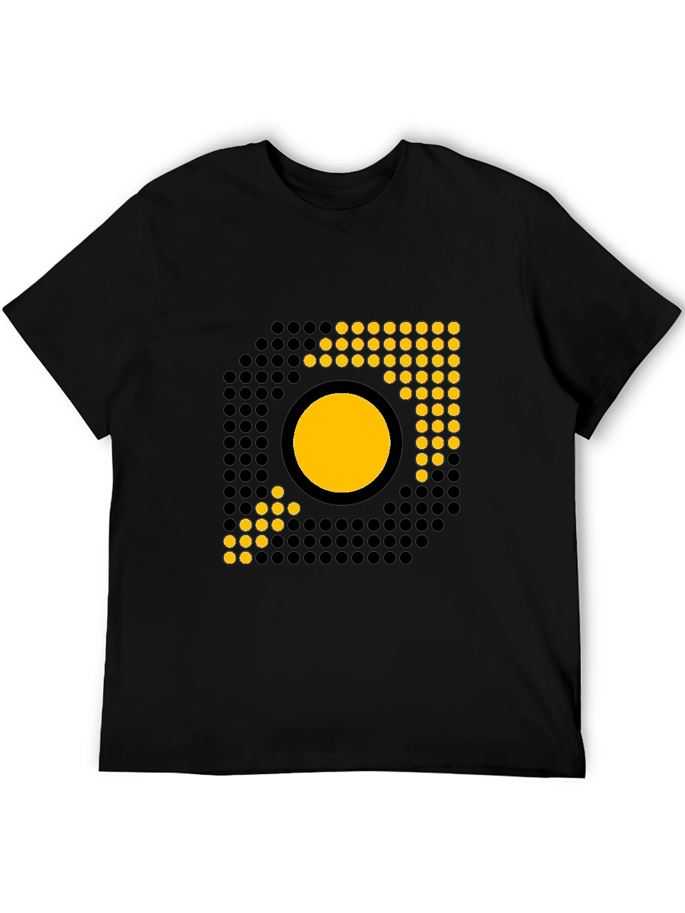 Black Modern Graphic Black T-Shirt view 5