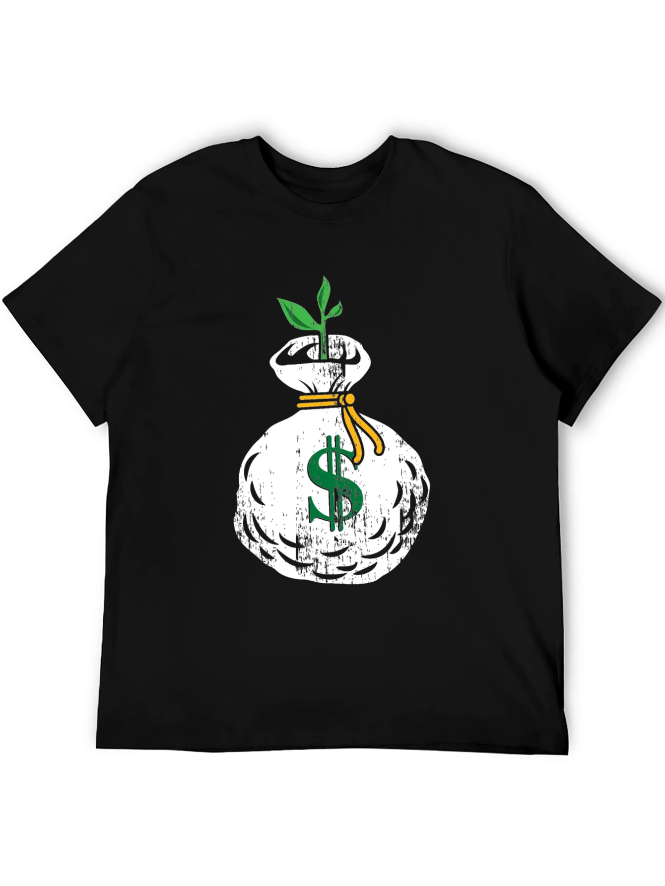 Black Money Tree Graphic T-Shirt - Black Casual Tee view 5