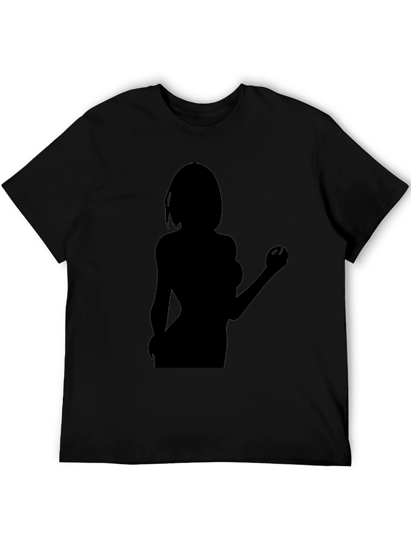 Black Silhouette Graphic Tee - Black Unisex T-Shirt view 5