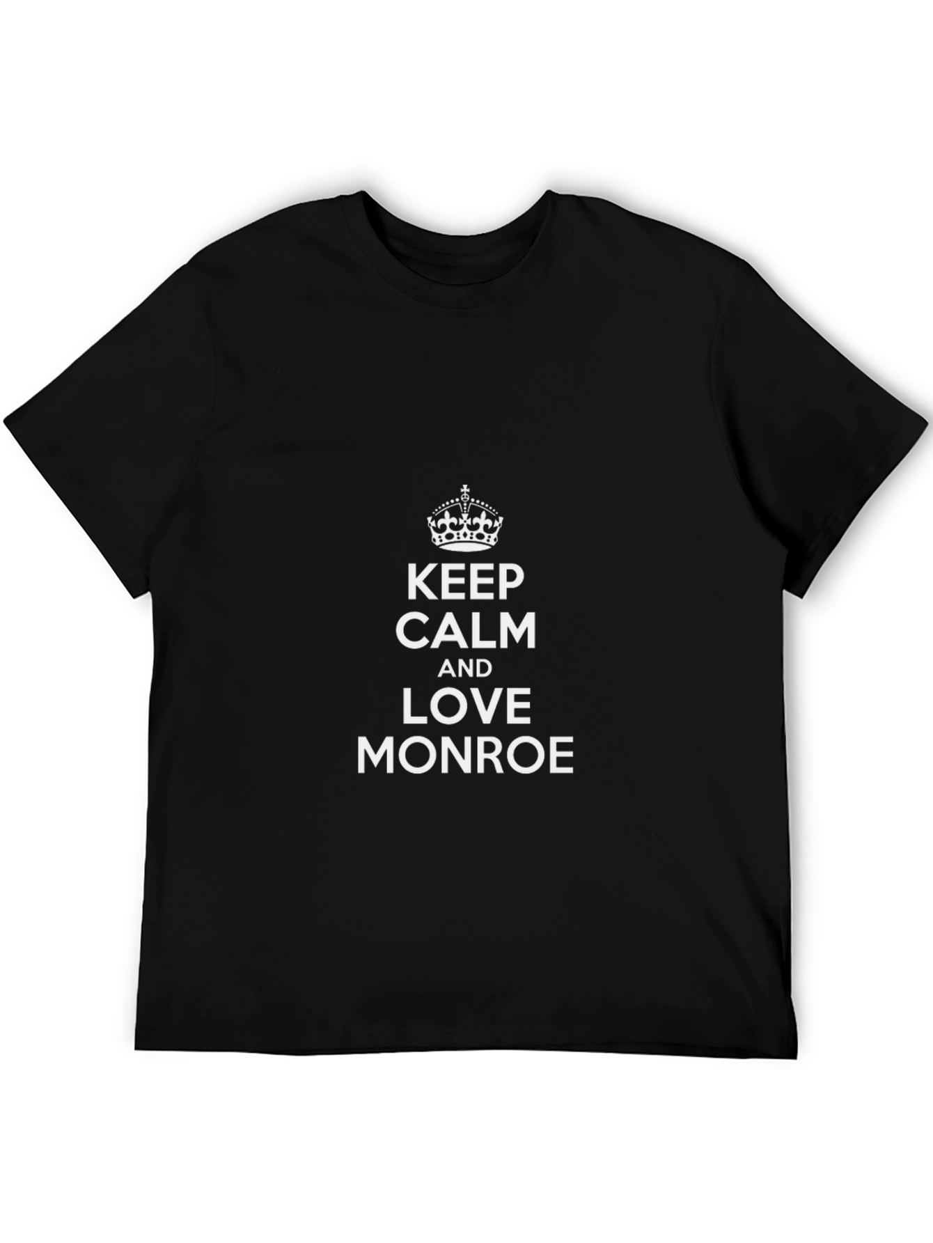Black Keep Calm and Love Monroe Black Tee view 5