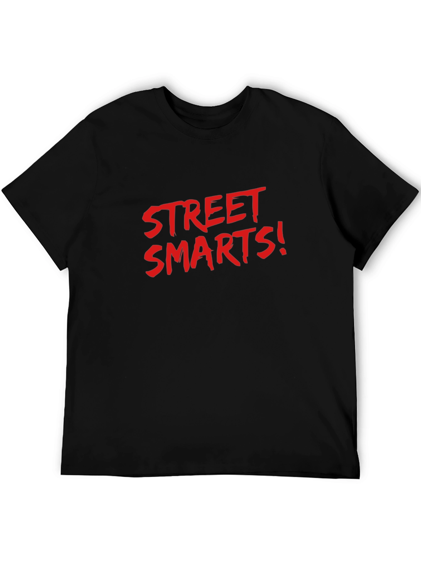 Black Street Smarts Graphic Tee - Bold Red Print view 5