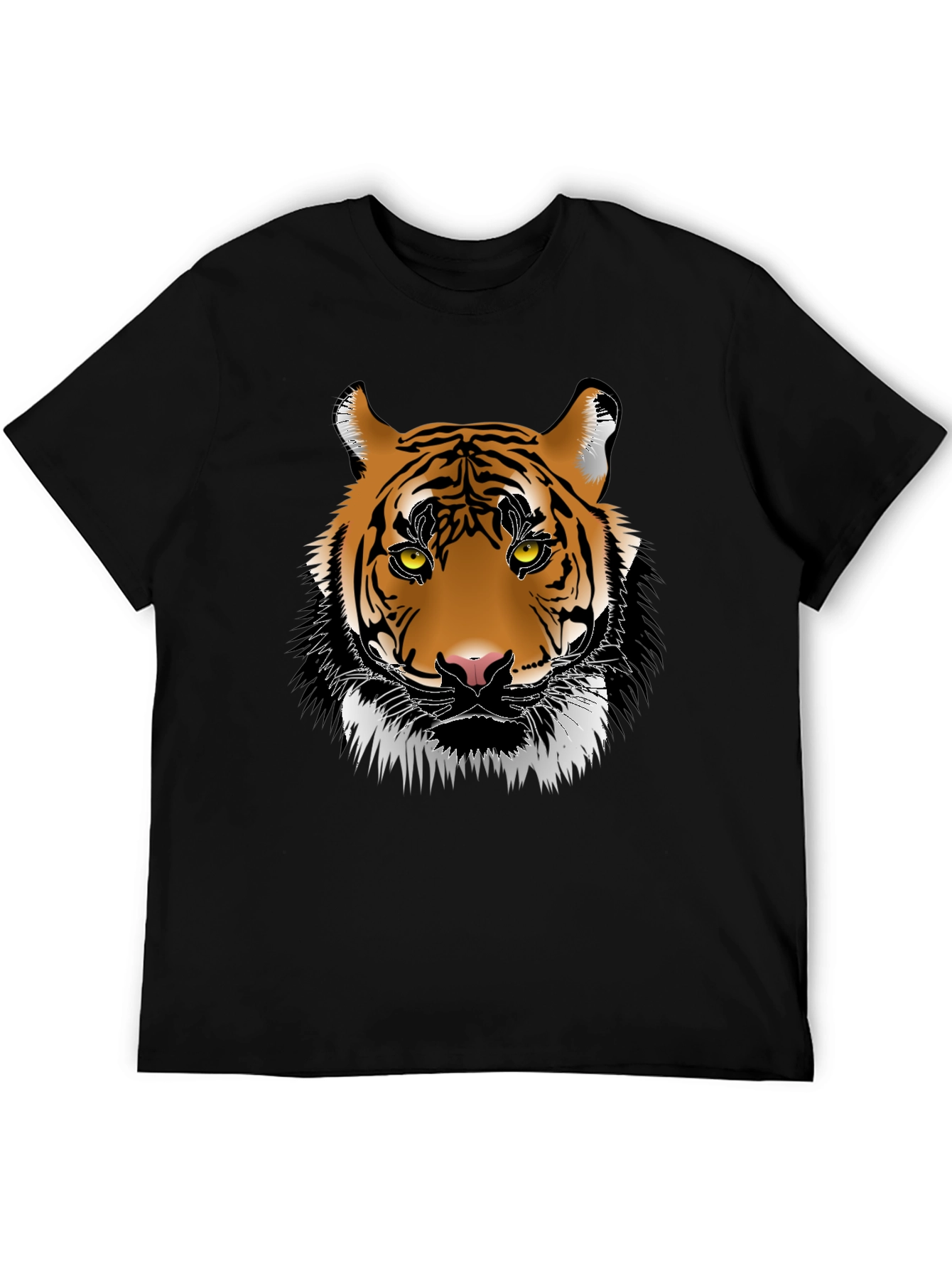 Black Tiger Graphic Black T-Shirt view 5