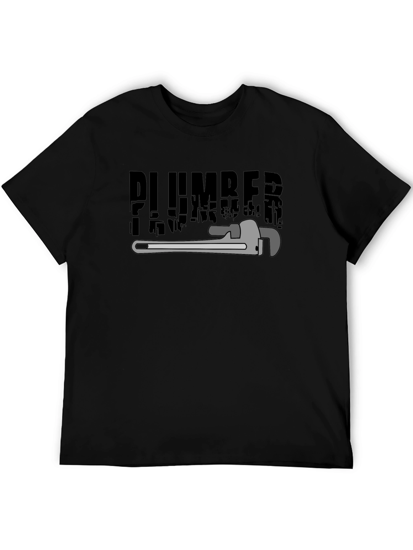 Black Plumber Graphic T-Shirt - Black view 5