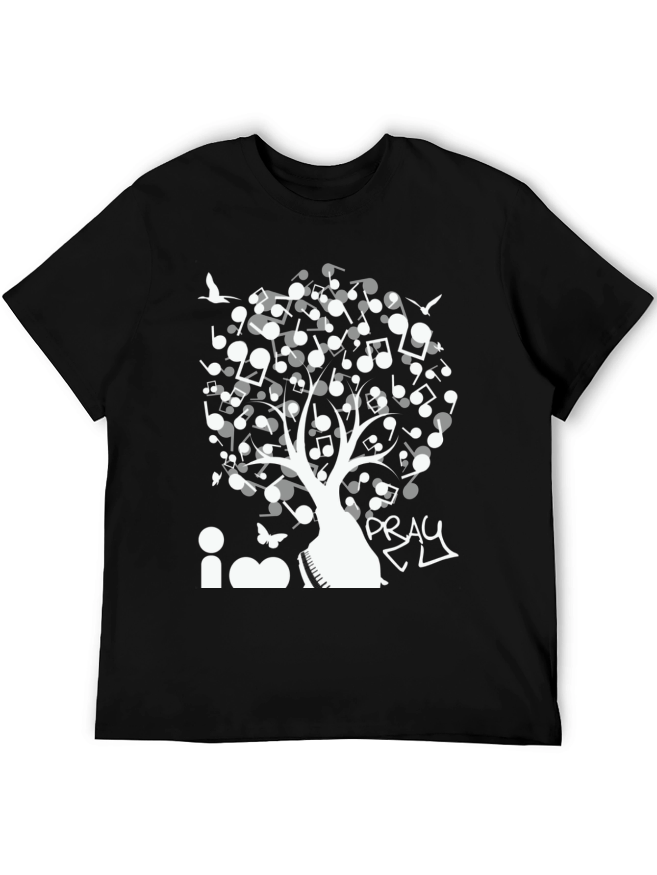Black Music Tree Graphic Tee view 5