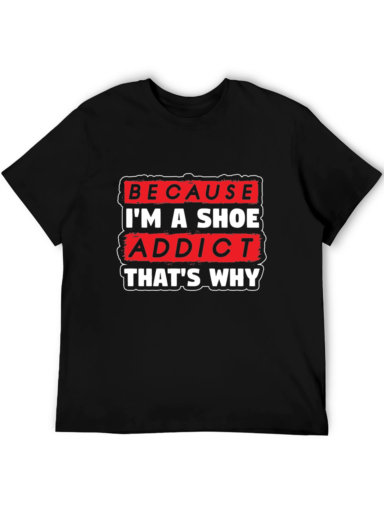 Black Shoe Addict Graphic Tee - Black Cotton T-Shirt view 5