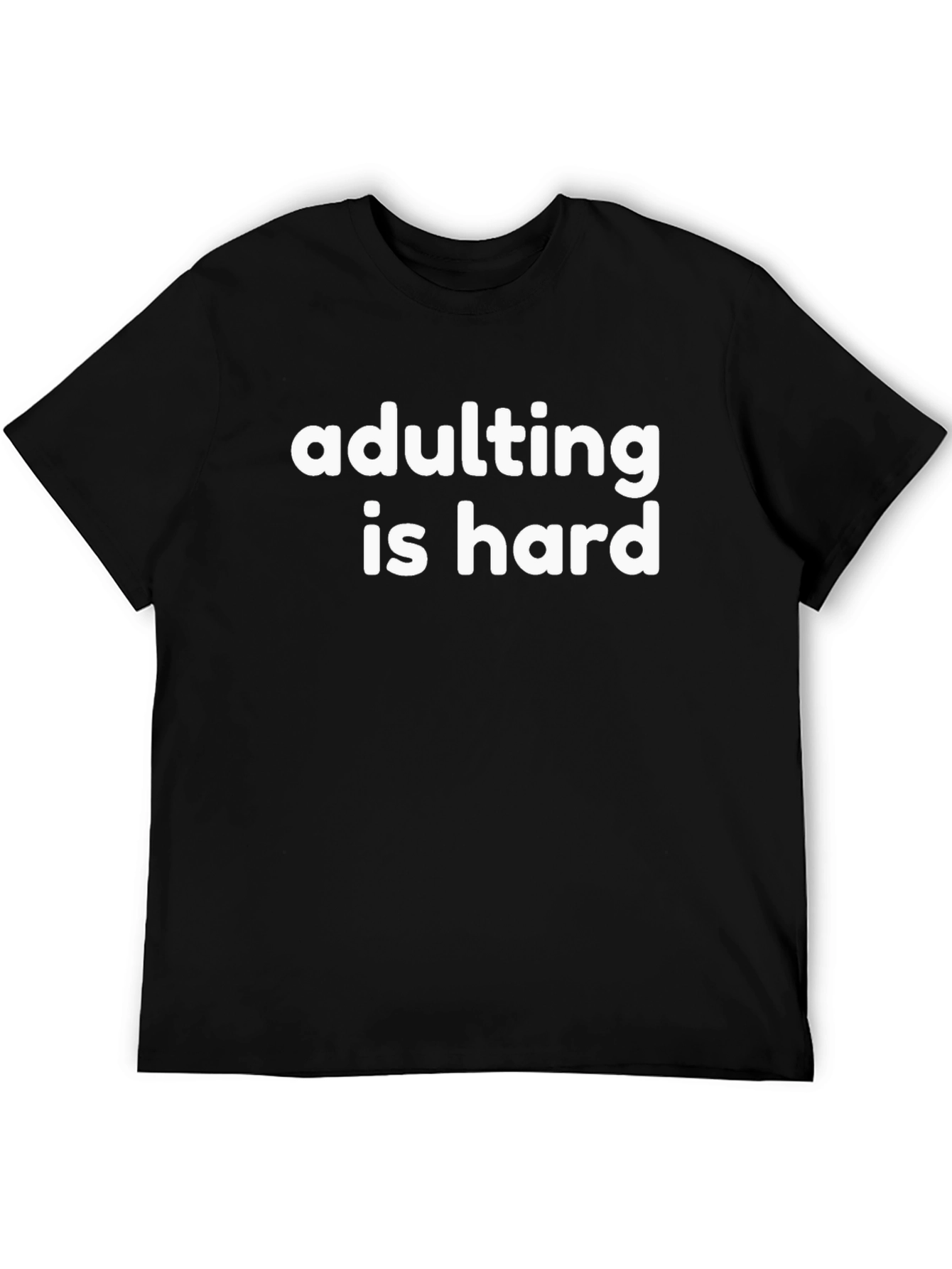 Black Adulting Is Hard Graphic T-Shirt, Funny Casual Tee view 5