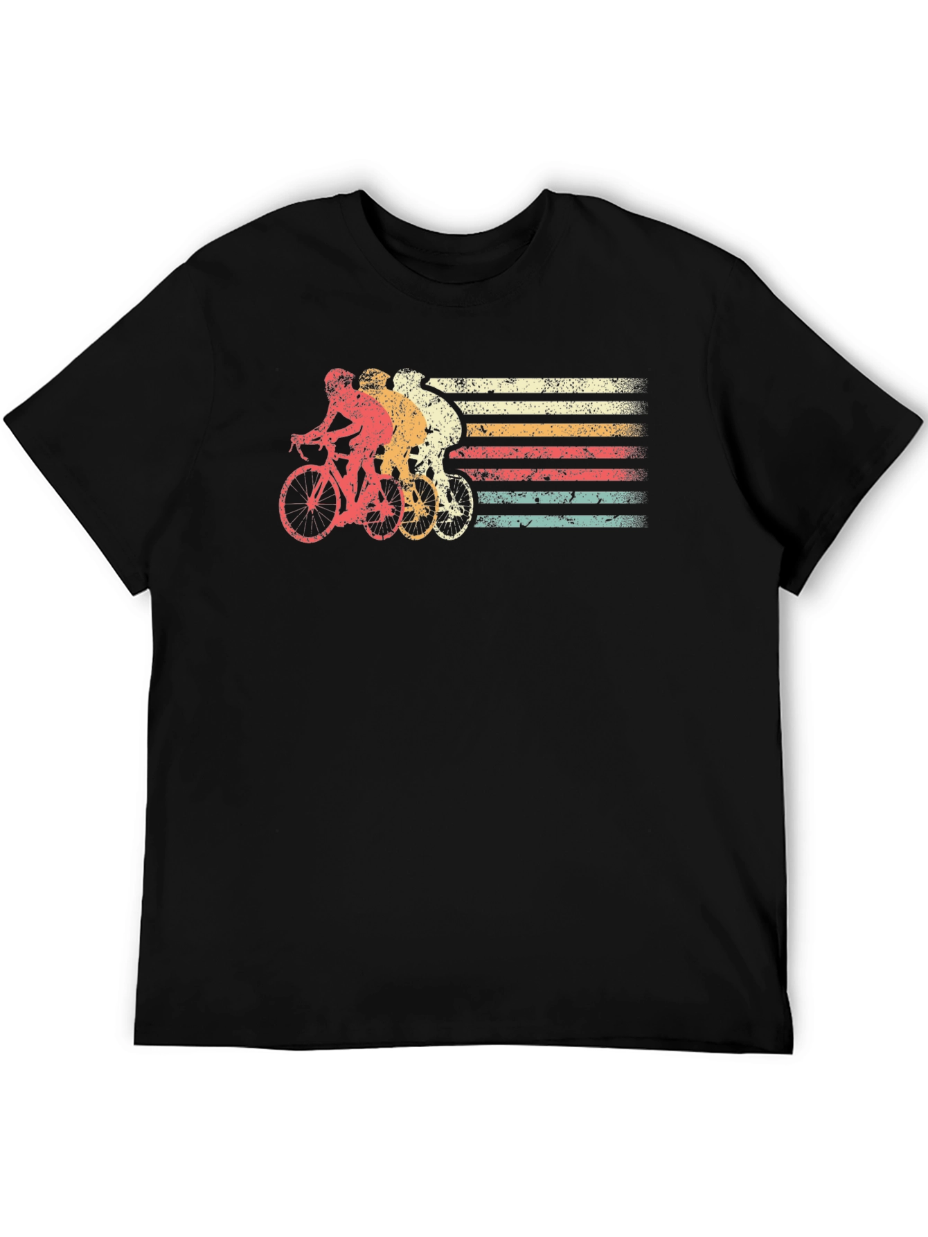 Black Vintage Cycling T-Shirt - Retro Style Bike Graphic Tee view 5