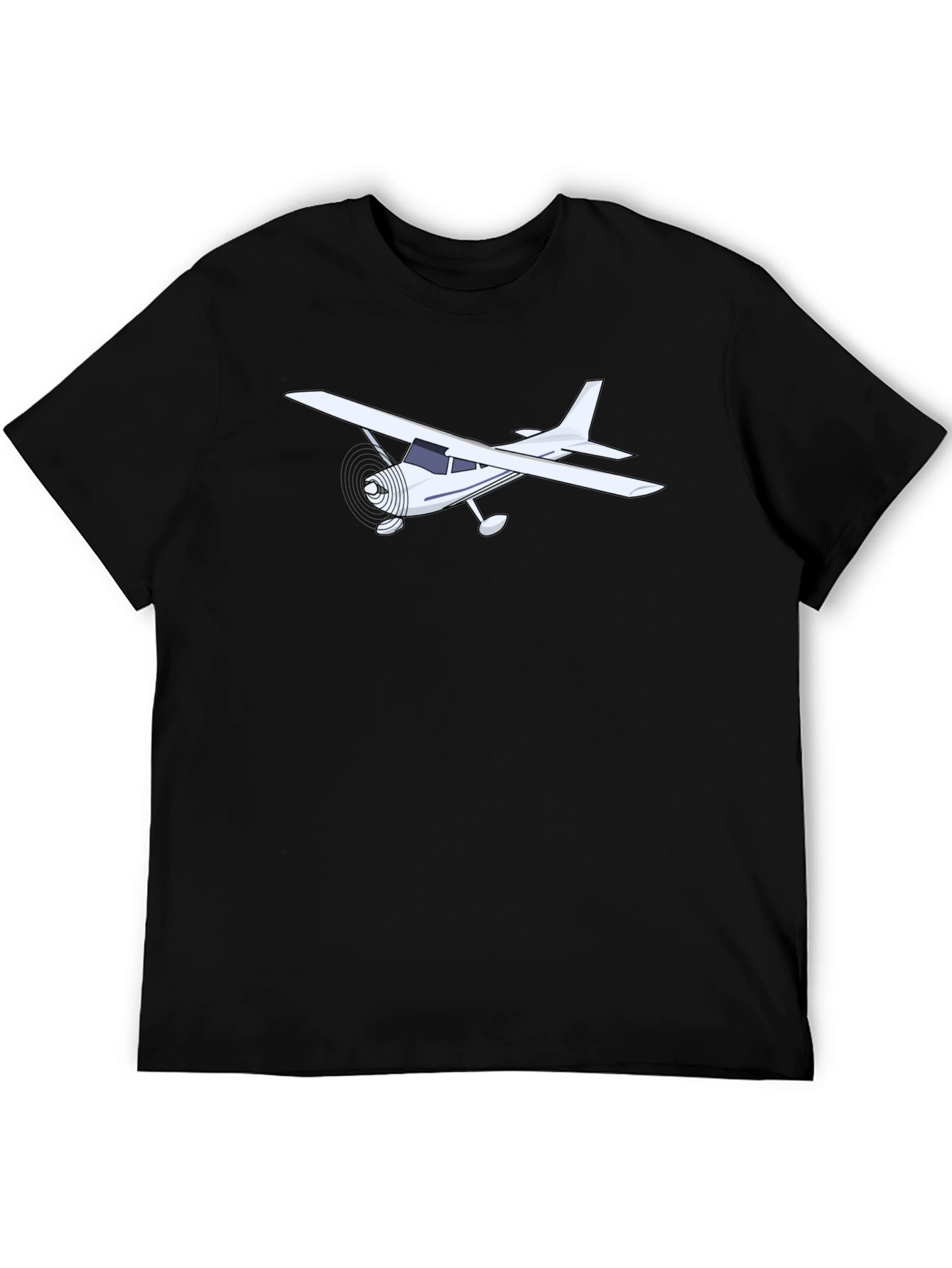Black Aviation T-Shirt - Airplane Graphic Tee view 5