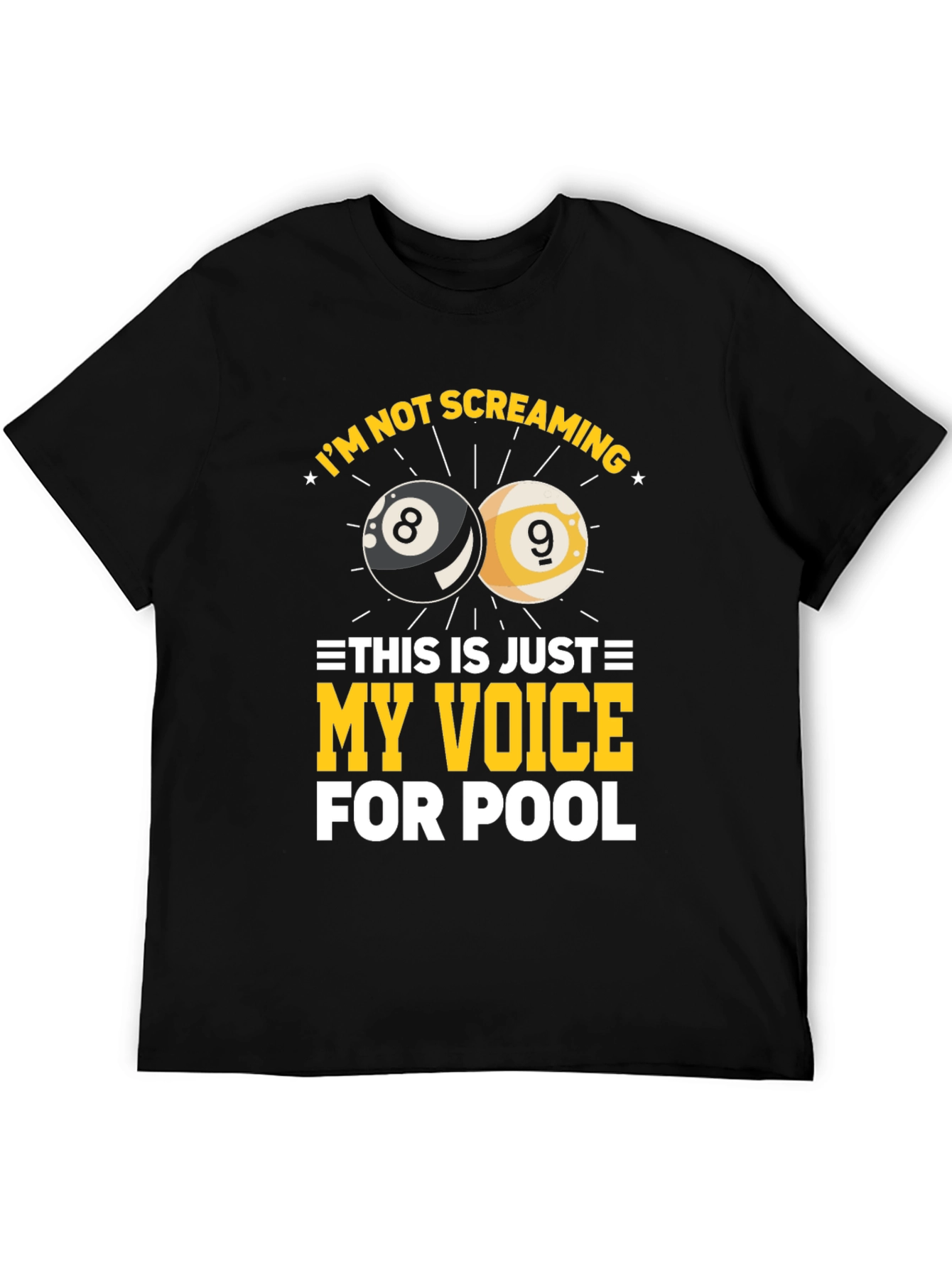 Funny Billiards T-Shirt - My Voice For Pool - 5