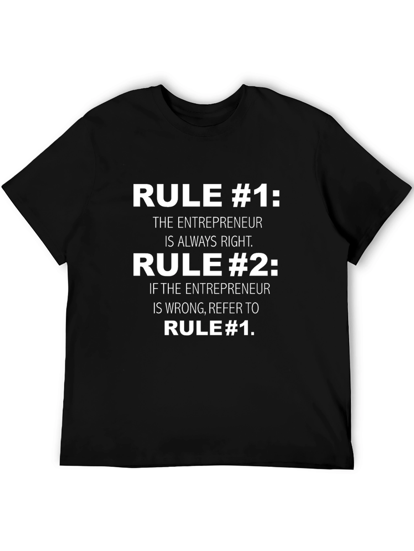 Black Entrepreneur Rules Funny Graphic T-Shirt view 5