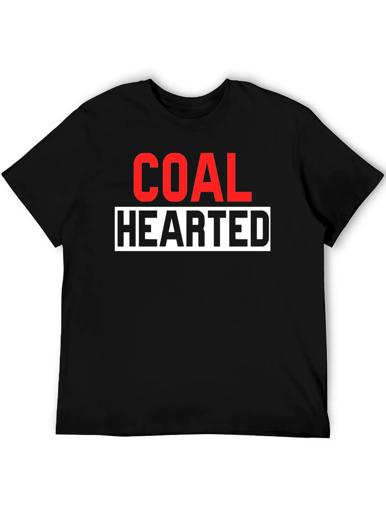 Black Coal Hearted Graphic Tee - Bold Statement T-Shirt view 5