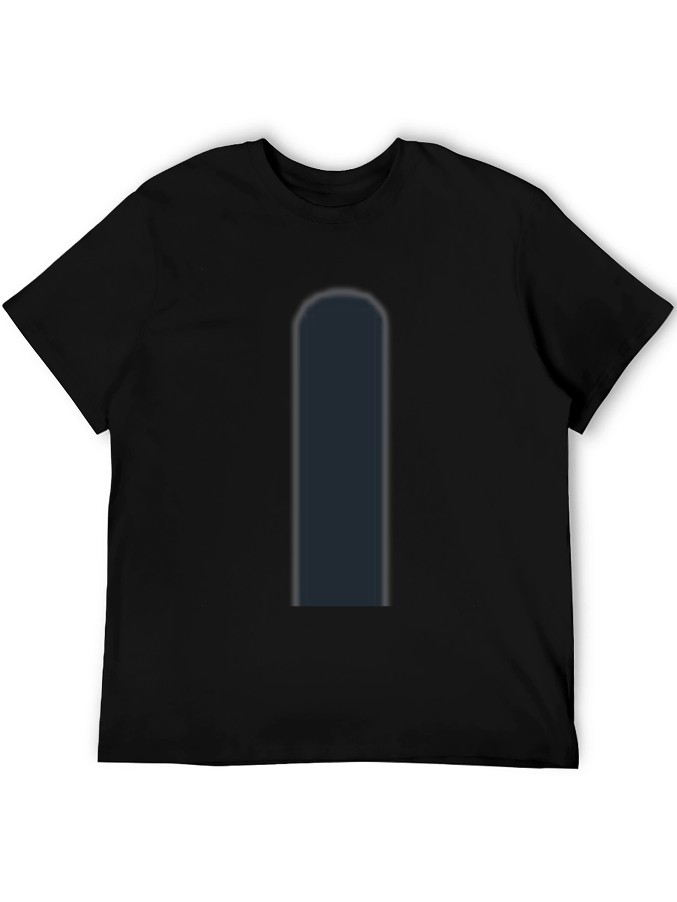 Black Men's Black T-Shirt - Casual Style view 5