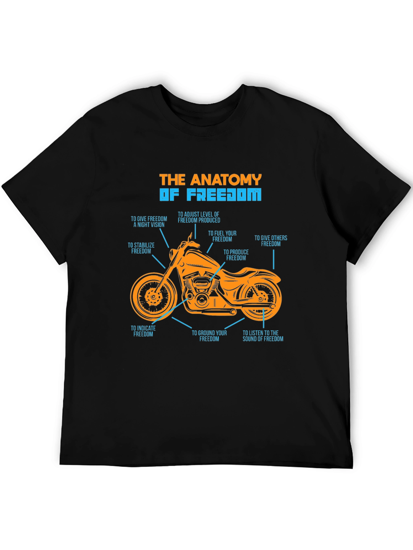 Black Anatomy of Freedom Graphic T-Shirt view 5